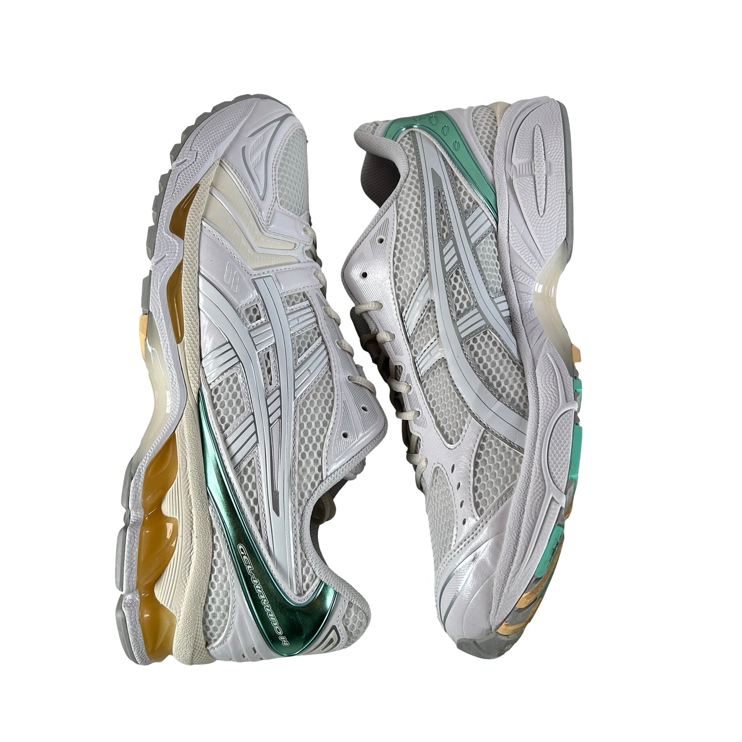 1203A537 107 ASICS Gel-Kayano 14 White Mint Gold [USED] - 12 M (Used)