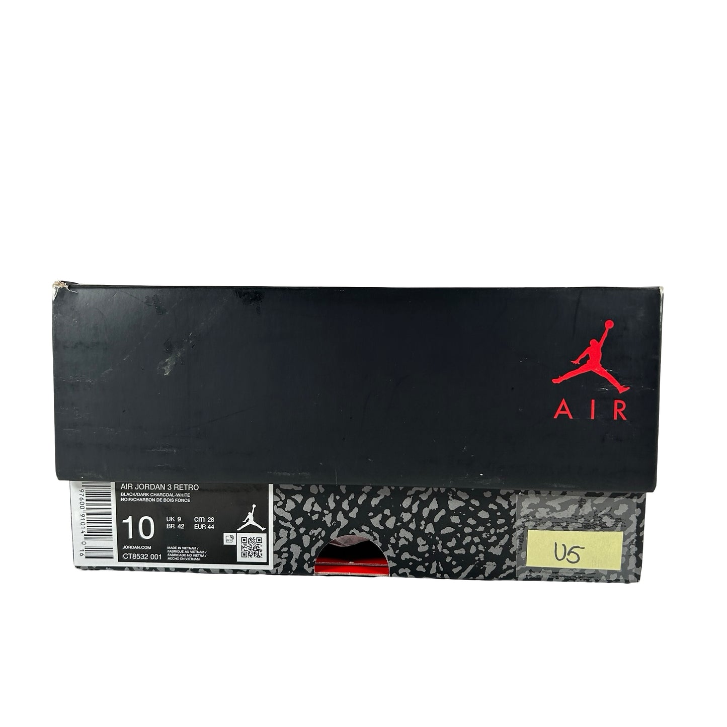 CT8532 001 Jordan 3 Retro Black Cat (2025) [USED] - 10 M (Used5)