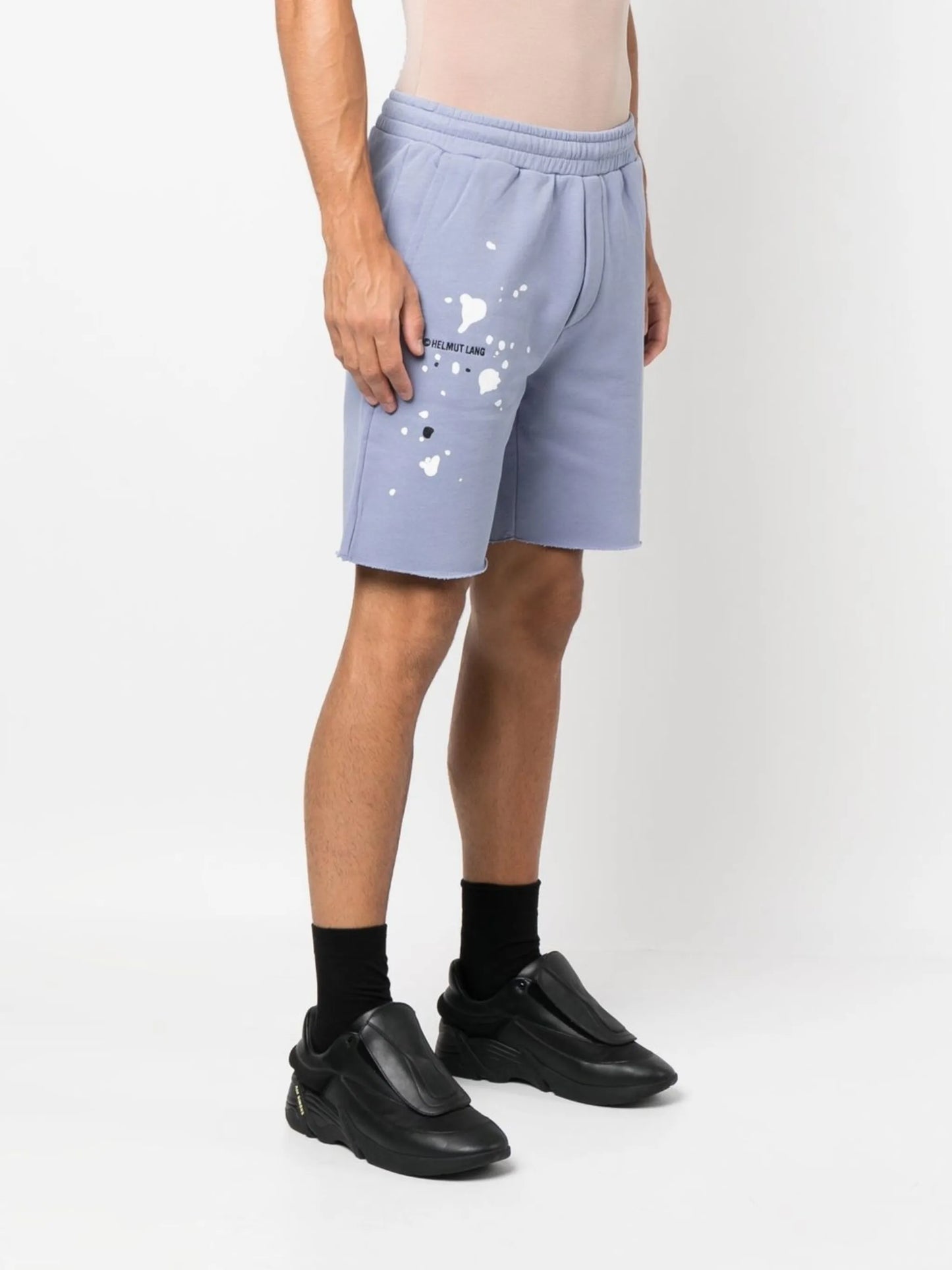 Helmut Lang Embroidered-Logo Track Shorts [USED] - S (Used)
