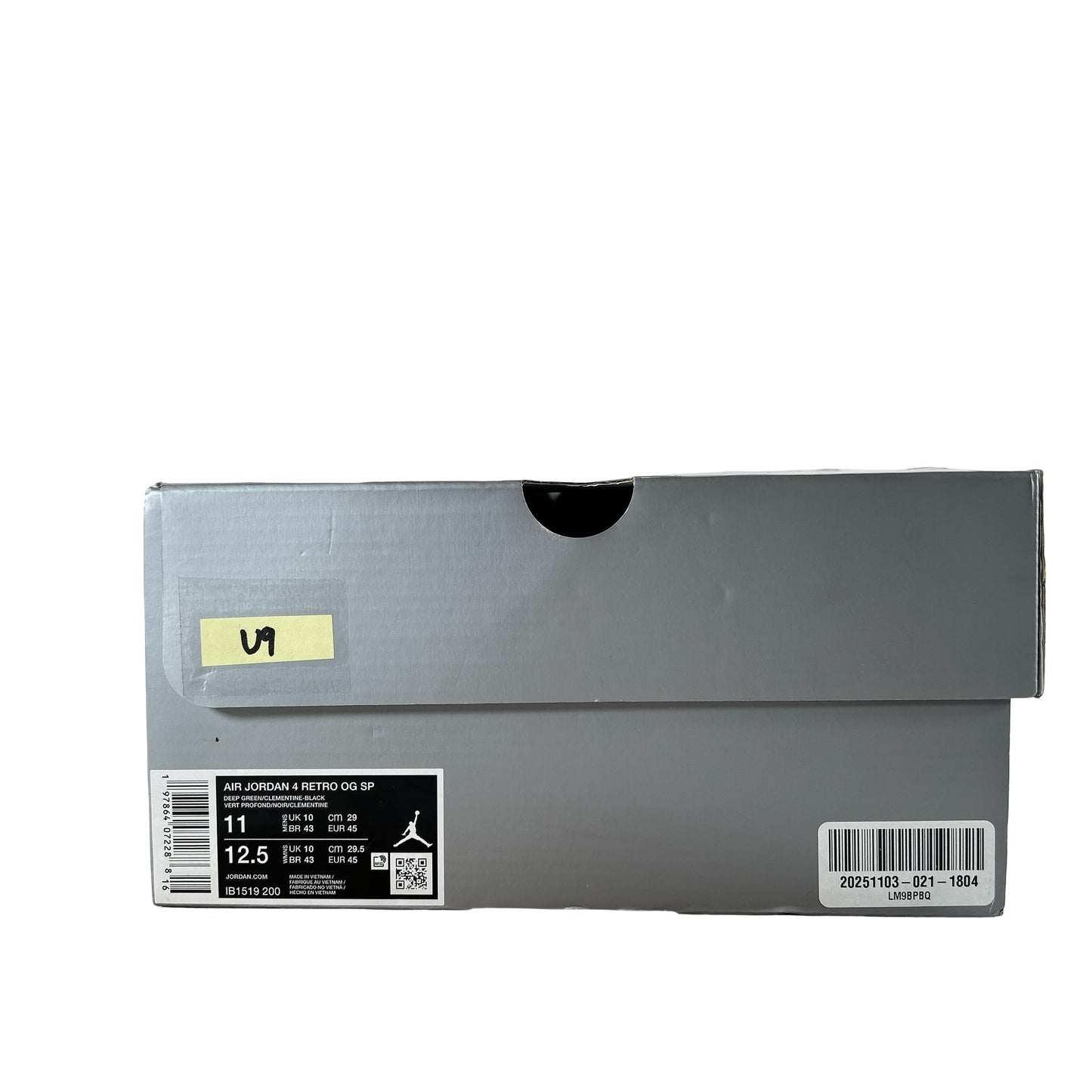 IB1519 200 Jordan 4 Retro OG SP Undefeated (2025) [USED] - 11 M (Used9)
