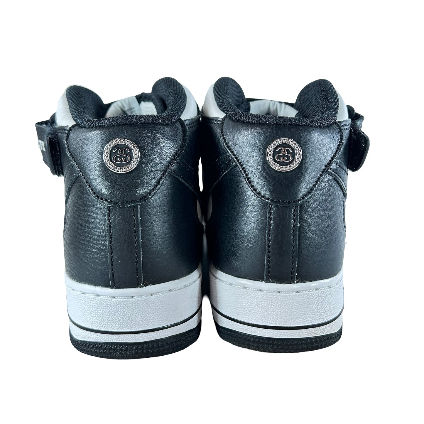 DJ7840 002 Nike Air Force 1 Mid Stussy Grey Black [USED] - 11 M (Used) (No Box)