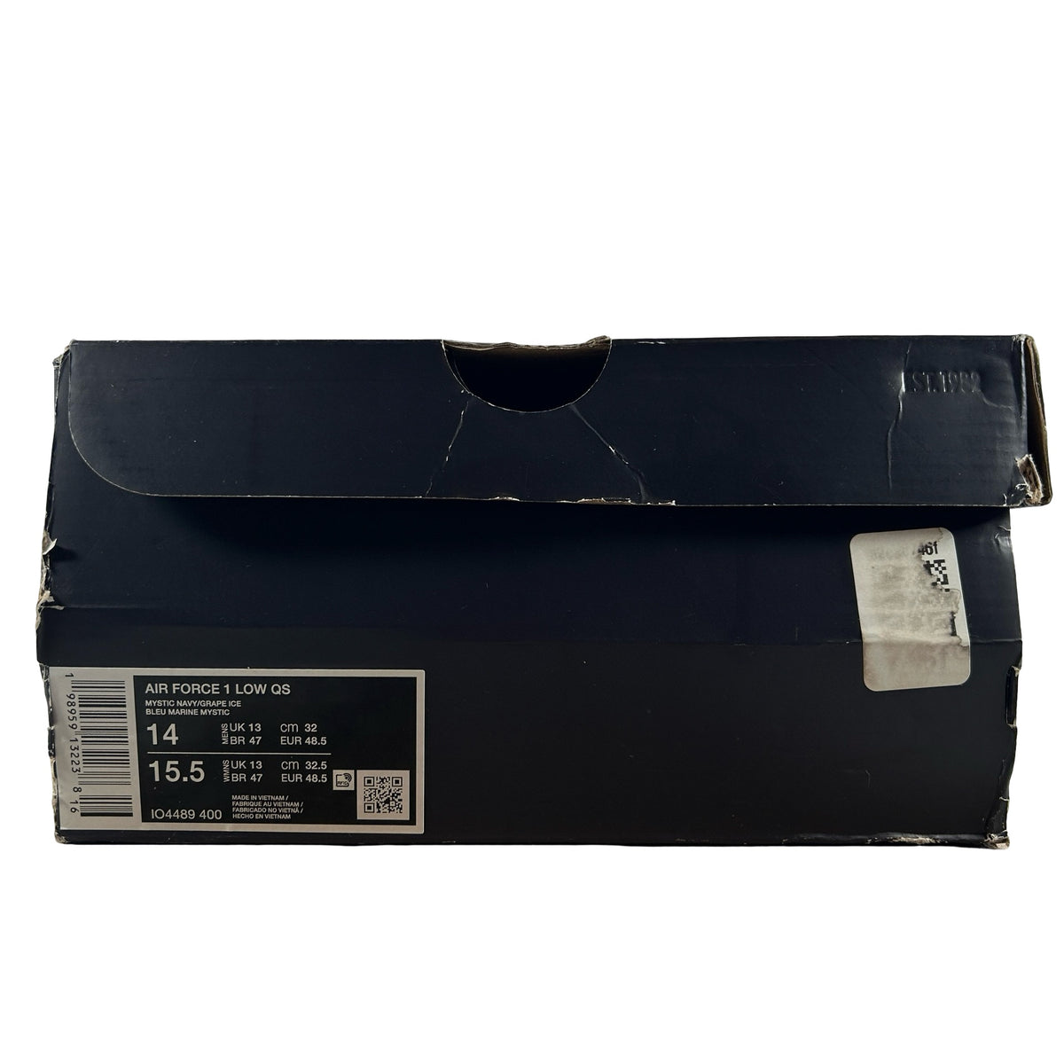 IO4489 400 Nike Air Force 1 Low Patent Leather Mystic Navy Grape Ice [USED] - 14 M (Used)