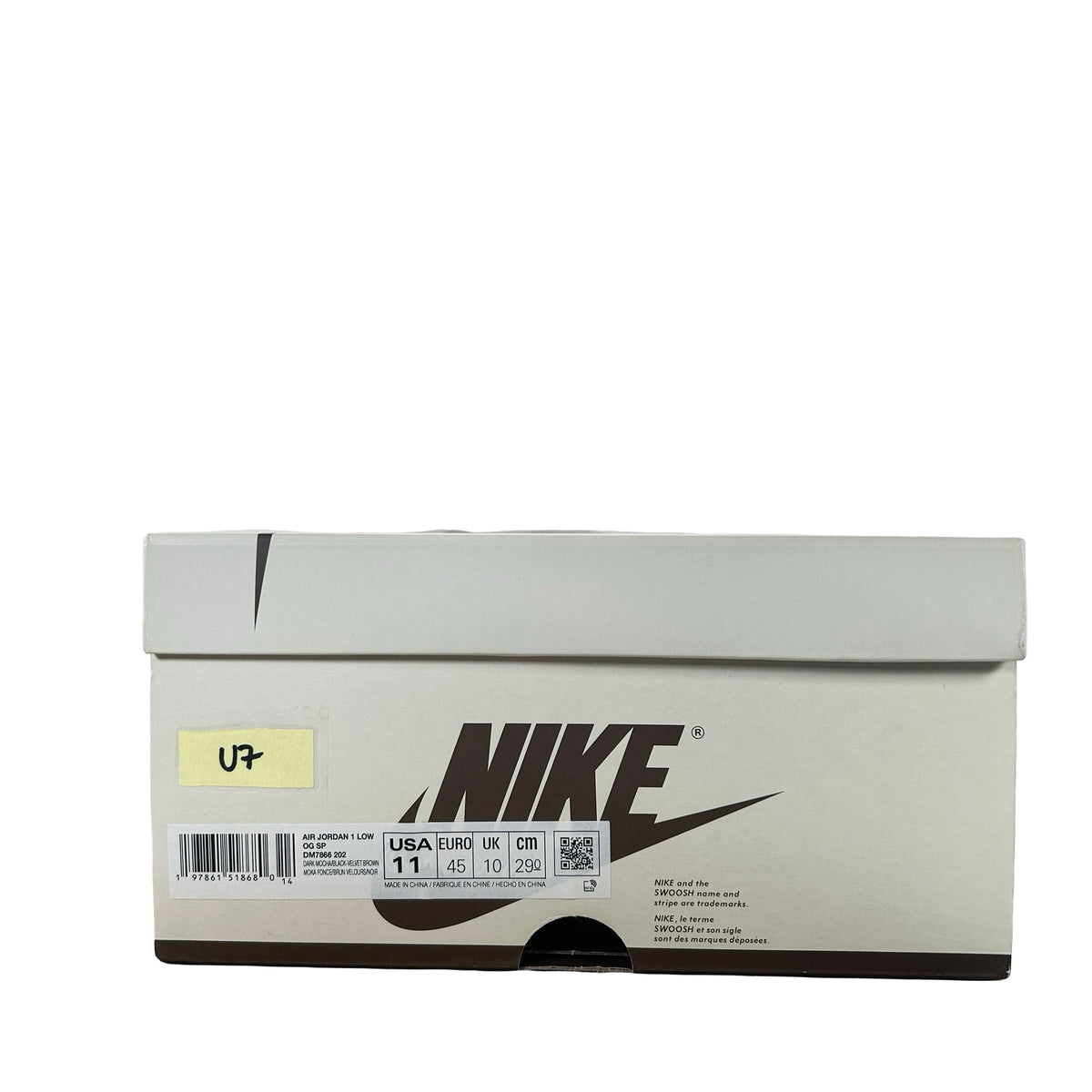 DM7866 202 Jordan 1 Retro Low OG SP Travis Scott Velvet Brown [USED] - 11 M (Used7)