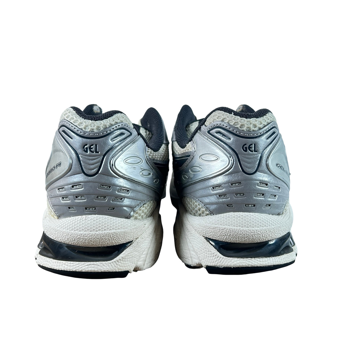 1203A740 101 ASICS Gel-Kayano 14 Silver Papaya [USED] - 12 M (Used)