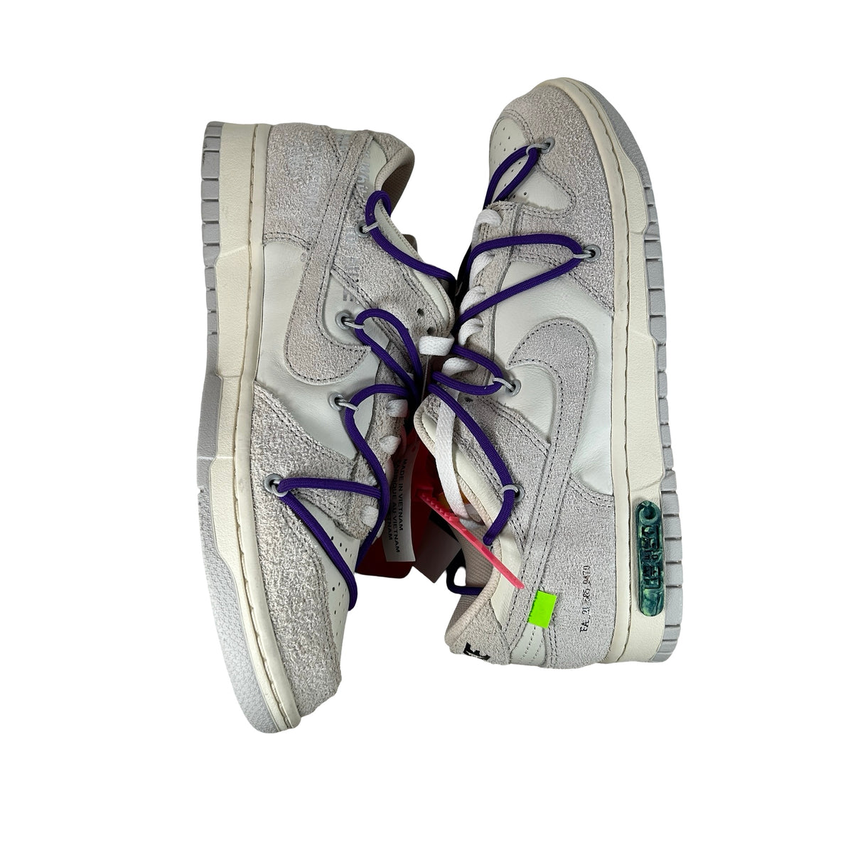 DJ0950 101 Nike Dunk Low Off-White Lot 15 - 9.5 M (Dye on swoosh) (No Box)