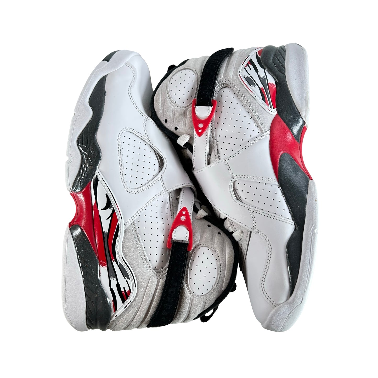 305381 100 Jordan 8 Retro White True Red (2025) [USED] - 9 M (Used)