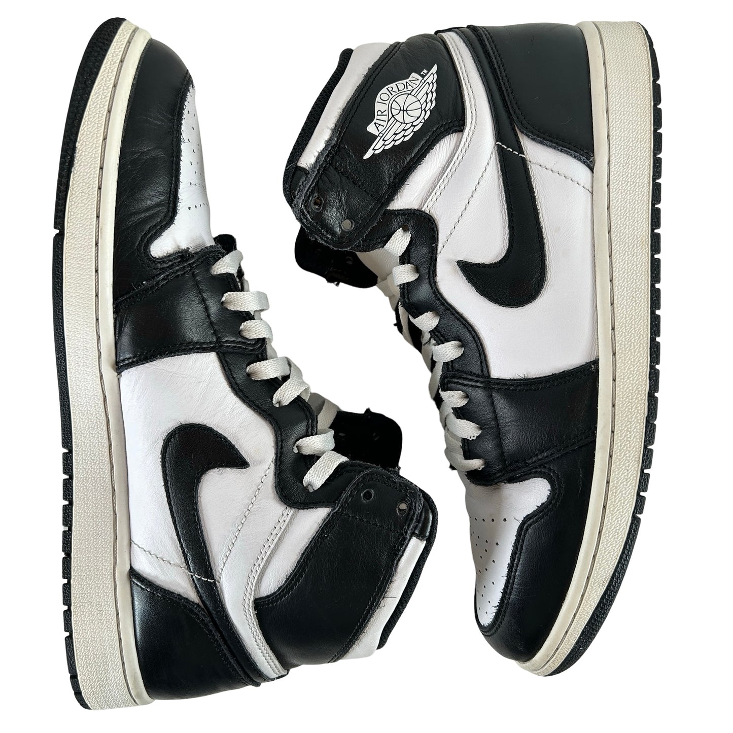 555088 010 Jordan 1 Retro Black White (2014) [USED] - 10.5 M (Used)