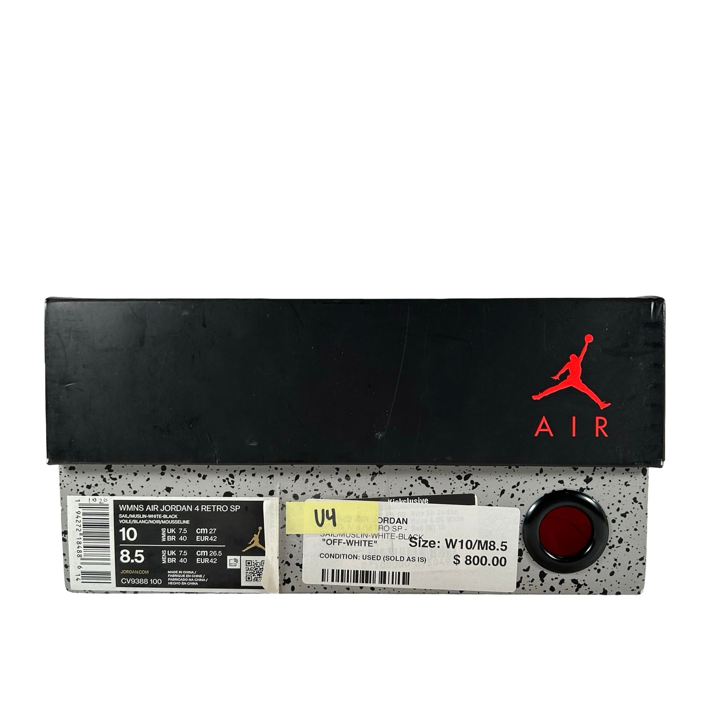CV9388 100 Jordan 4 Off-White Sail [USED] - 10 W (Used4)