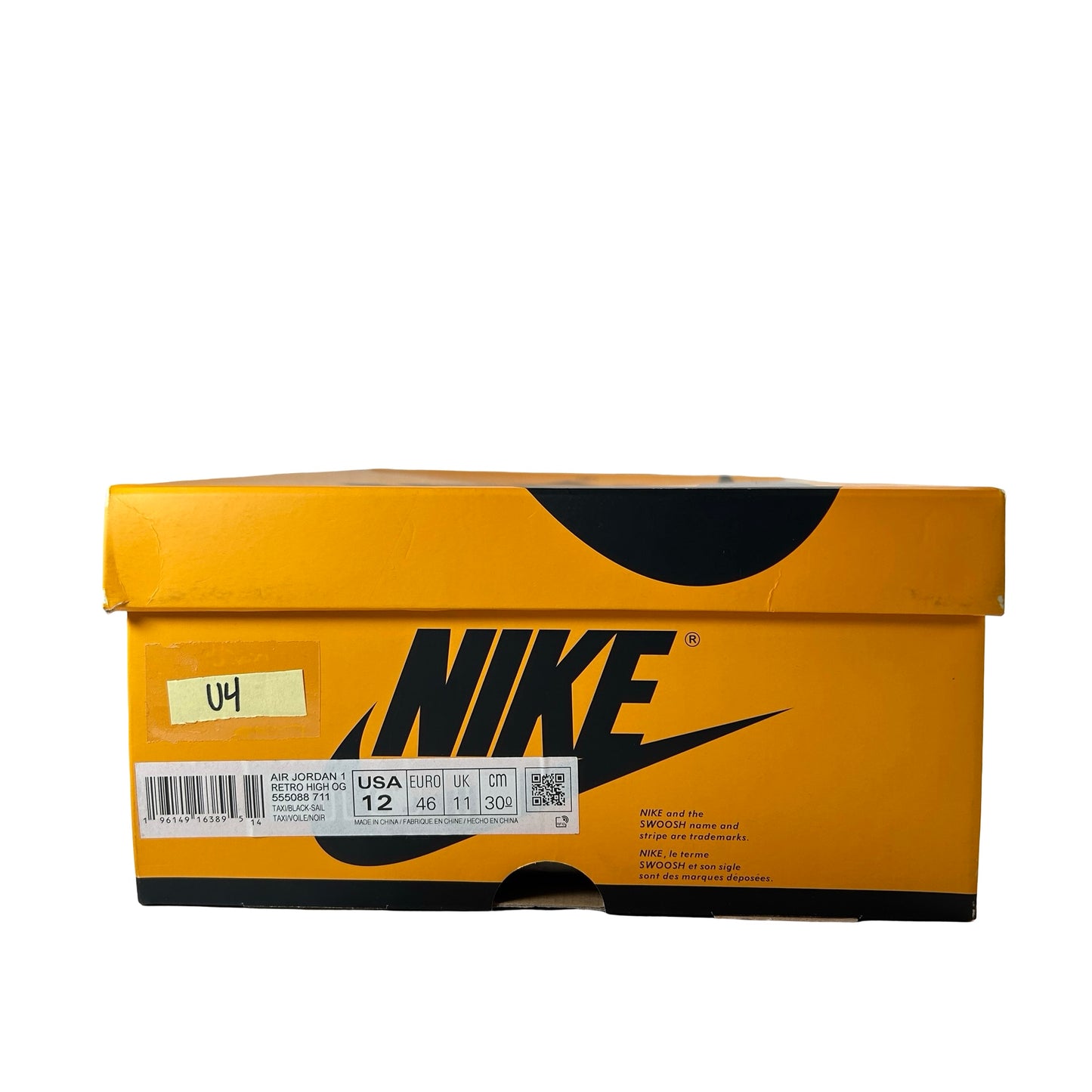 555088 711 Jordan 1 Retro High OG Yellow Toe [USED] - 12 M (Used4)