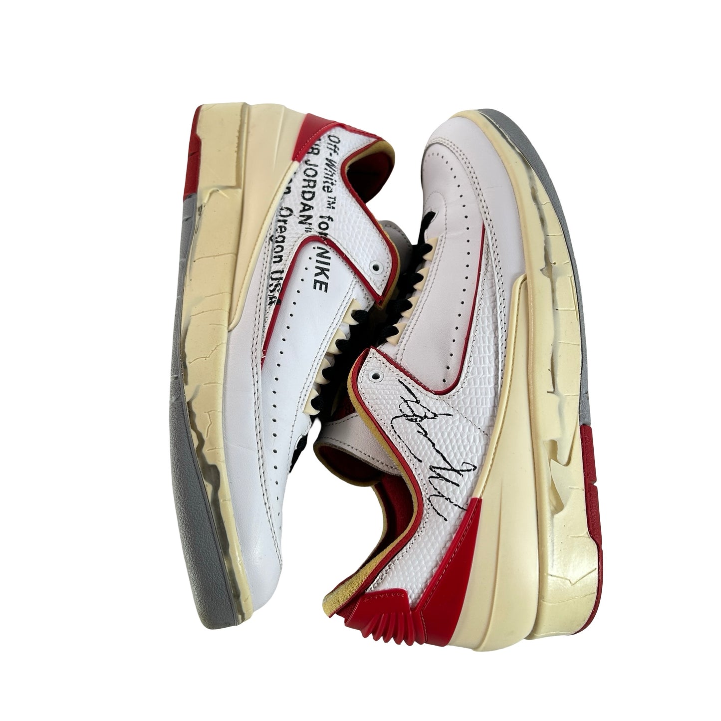 DJ4375 106 Jordan 2 Retro Low SP Off-White White Red [USED] - 10 M (Used4)