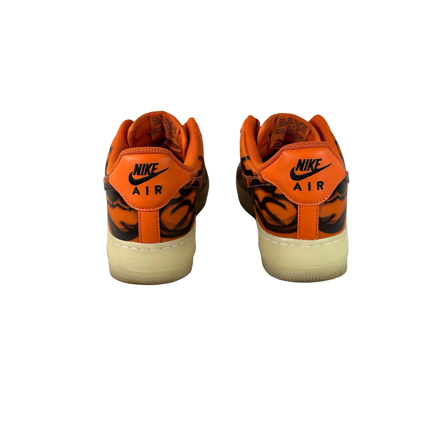 CU8067 800 Nike Air Force 1 Low Orange Skeleton Halloween [USED] - 9 M (Used) (Replace Box)