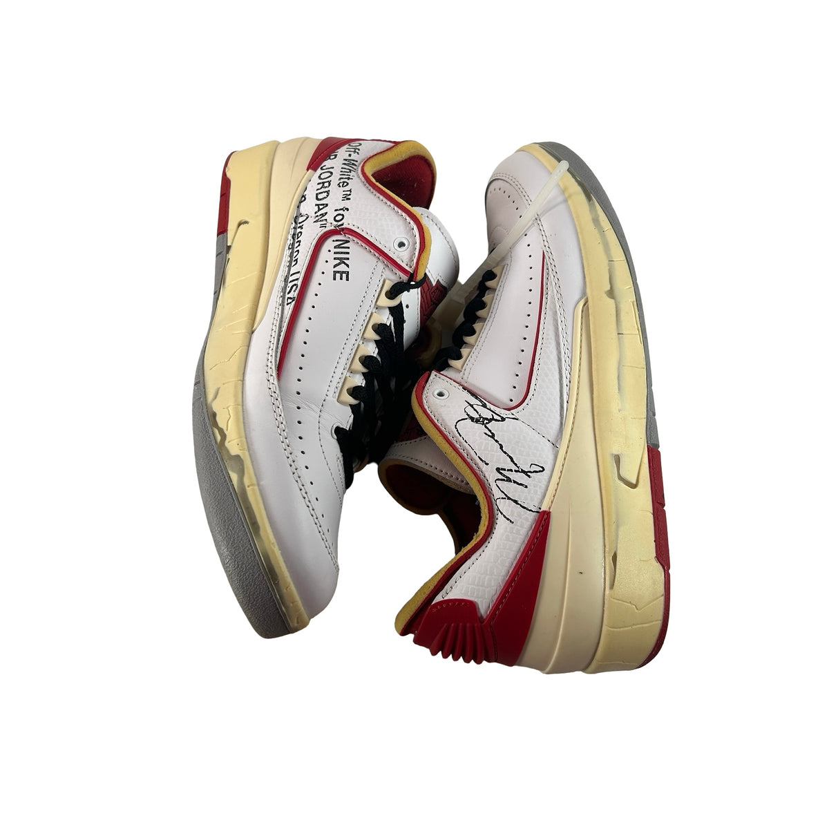 DJ4375 106 Jordan 2 Retro Low SP Off-White White Red [USED] - 9 M (Used) (Replace Box)