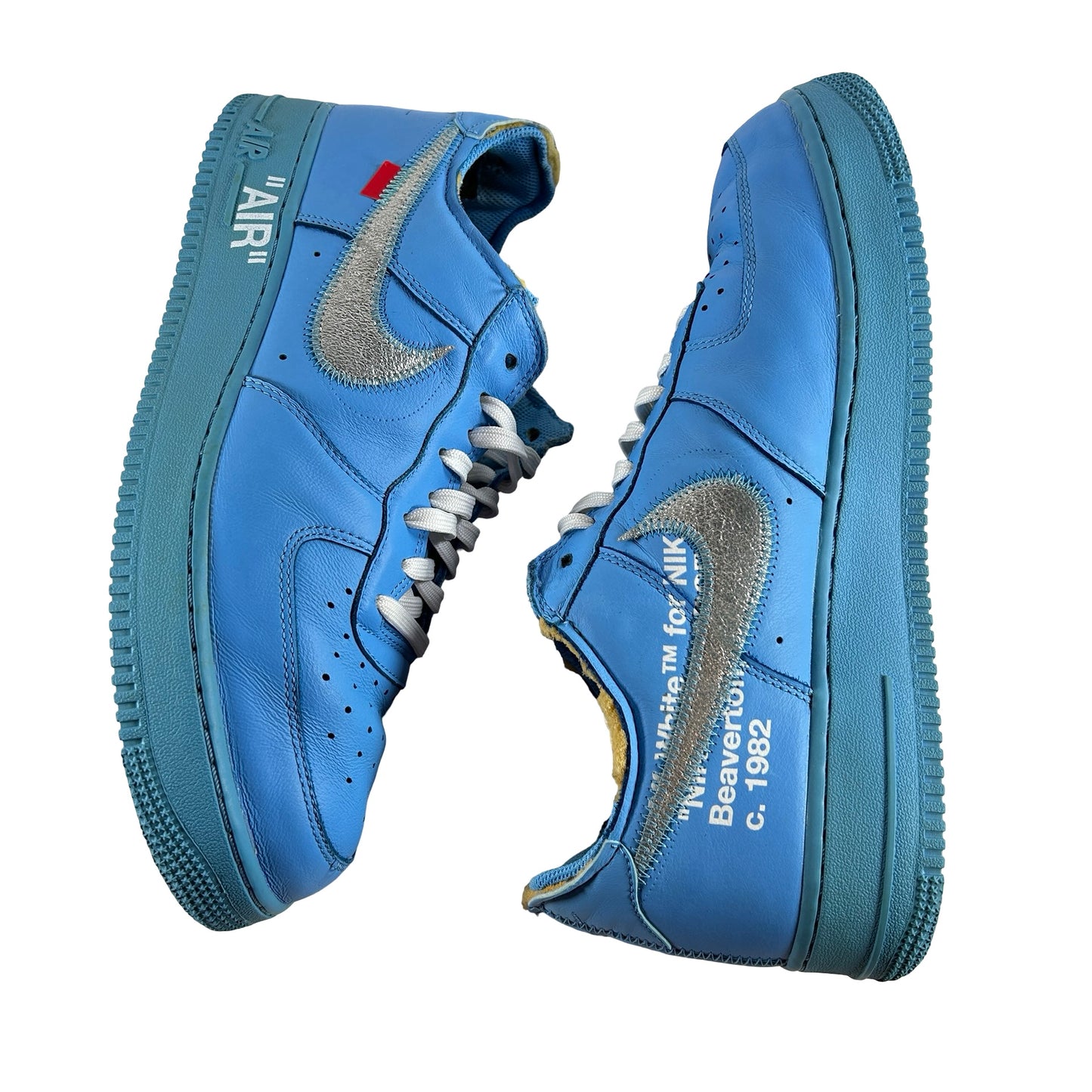 CI1173 400 Off White Nike Air Force 1 Low '07 MCA University Blue [USED] - 11 M (Used) (No Box)
