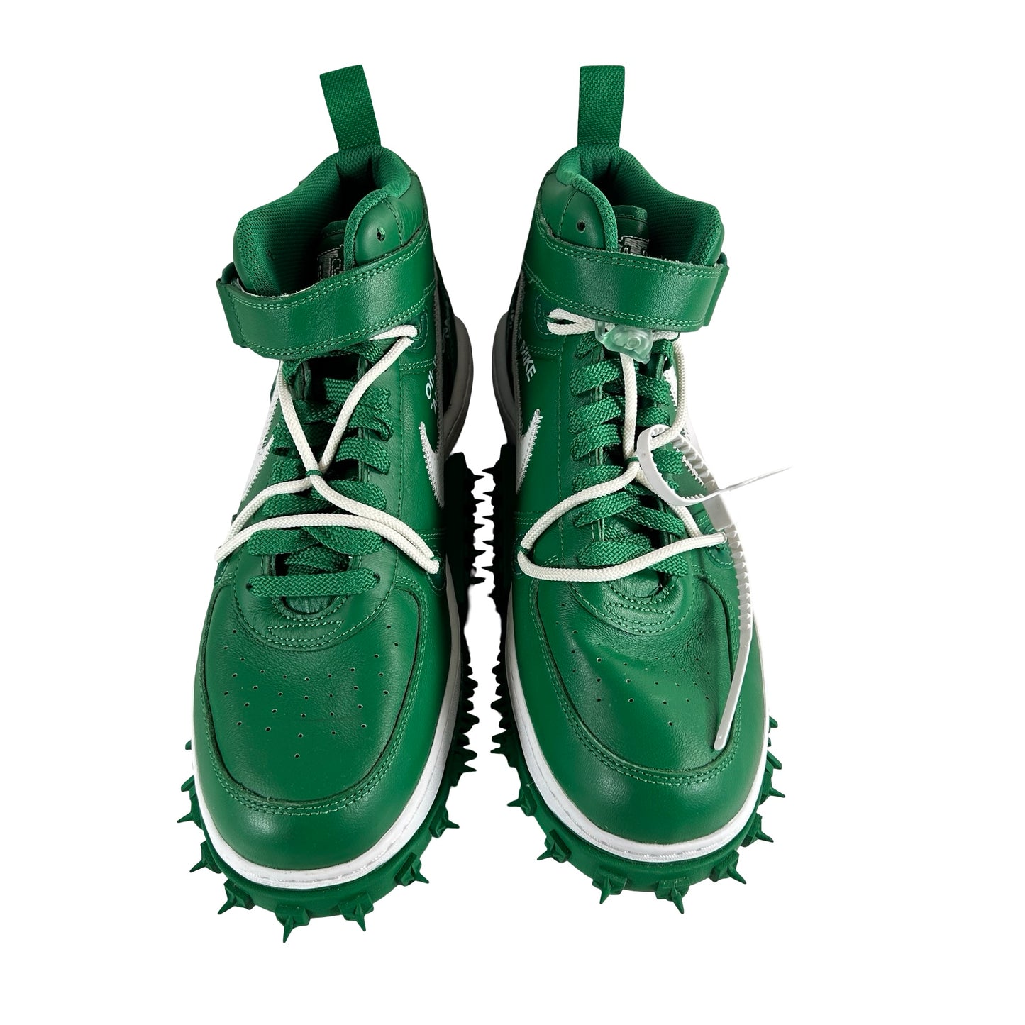 DR0500 300 Nike Air Force 1 Mid Off-White Pine Green [USED] - 12 M (Used) (No Box)