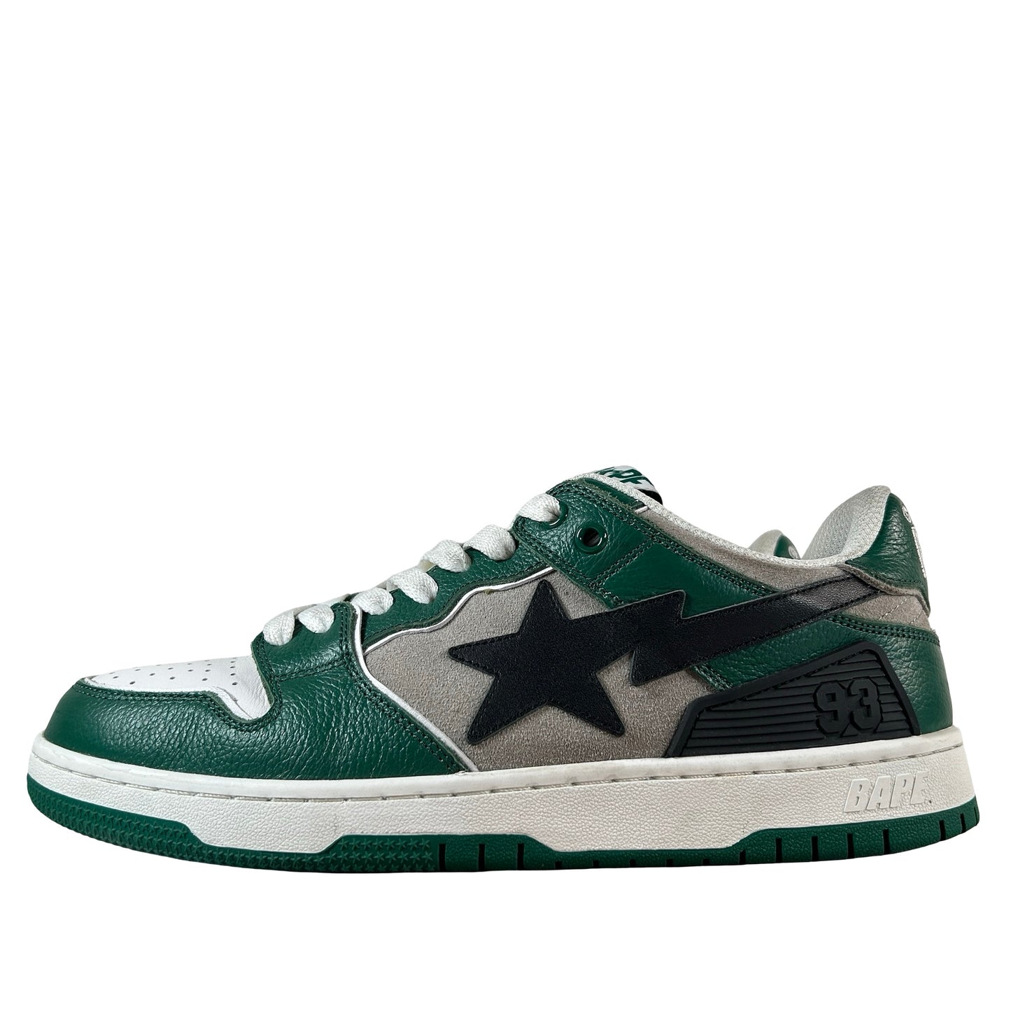 1I80191010 A Bathing Ape Bape SK8 Sta Green Grey [USED] - 9 M (Used)