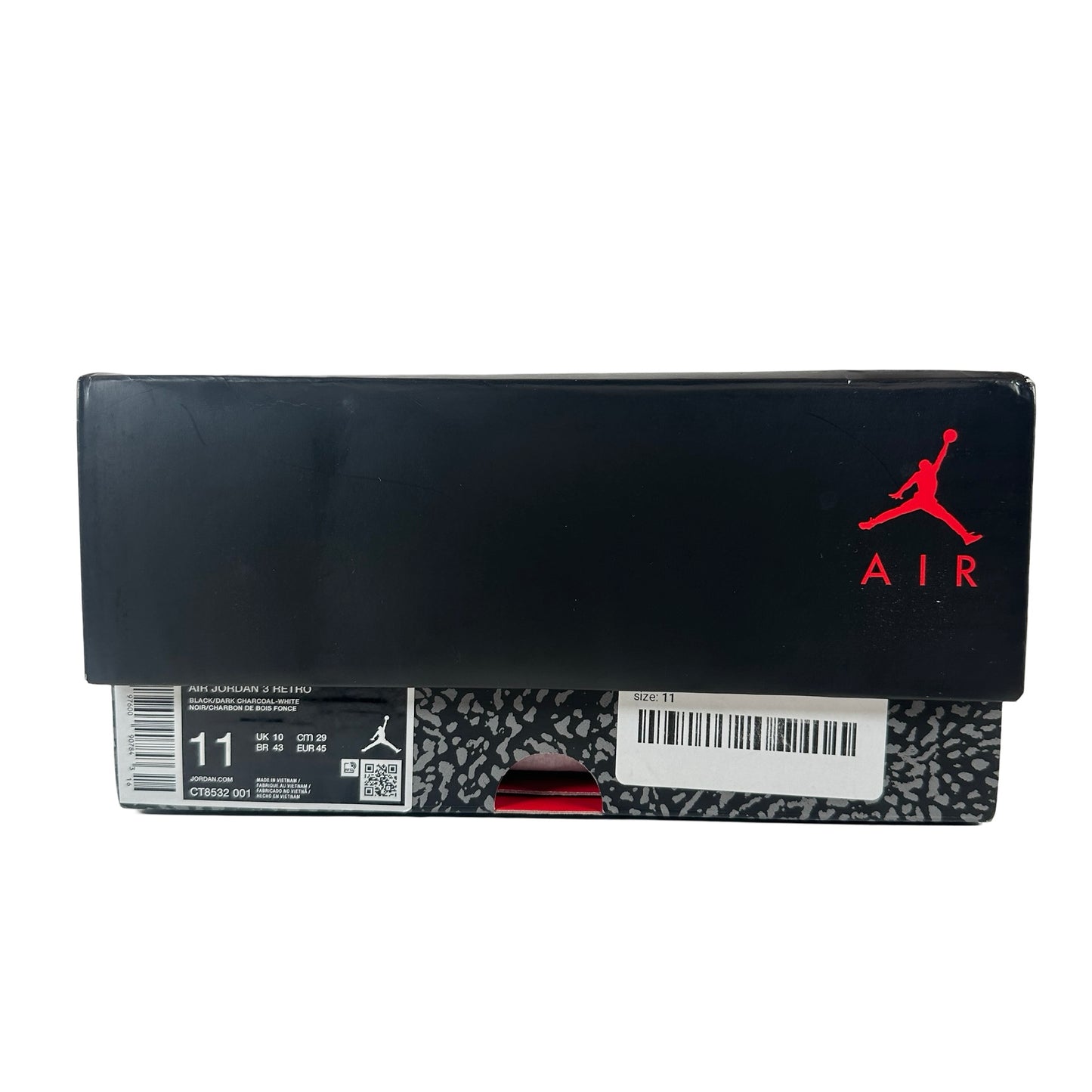 CT8532 001 Jordan 3 Retro Black Cat (2025) [USED] - 11 M (Used)