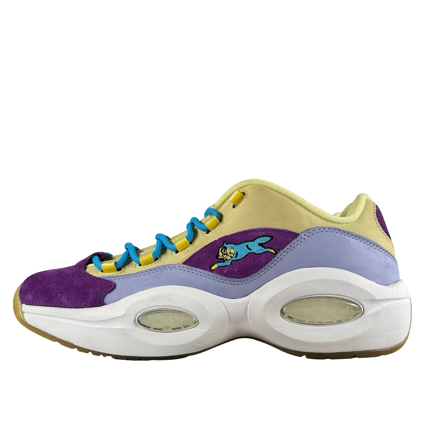 G55351 Reebok Question Low BBC Ice Cream Running Dog Yellow Purple [USED] - 11 M (Used)