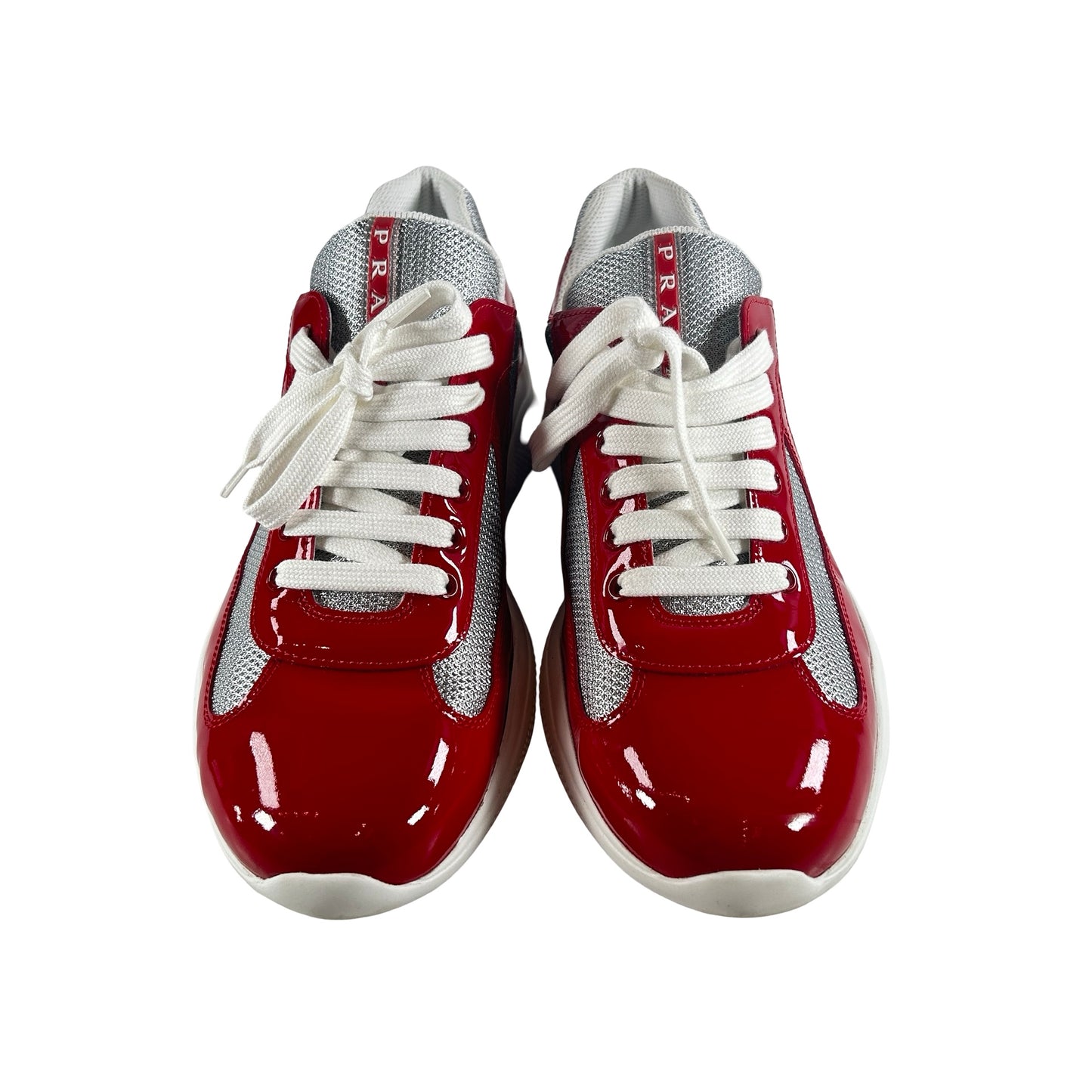 4E3400 ASZ F0F5C Prada America's Cup Red Silver [USED] - UK 8.5 / US 10 M (VNDS)