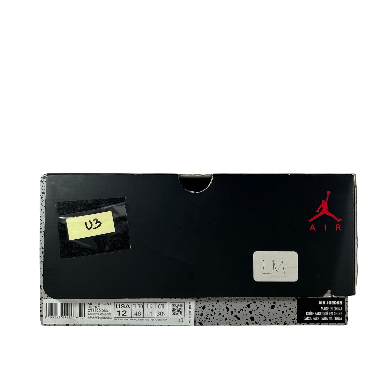 CT8529 063 Jordan 6 Retro Bordeaux [USED] - 12 M (Used3)