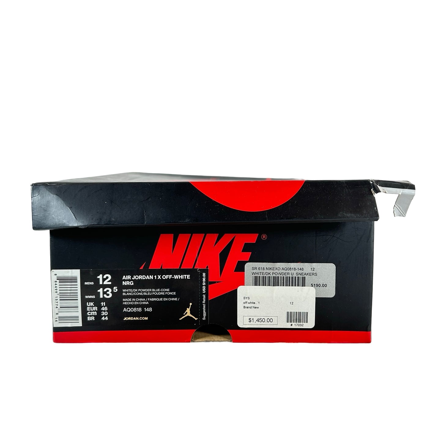 AQ0818 148 Jordan 1 Retro High Off-White UNC [USED] - 12 M (Used)