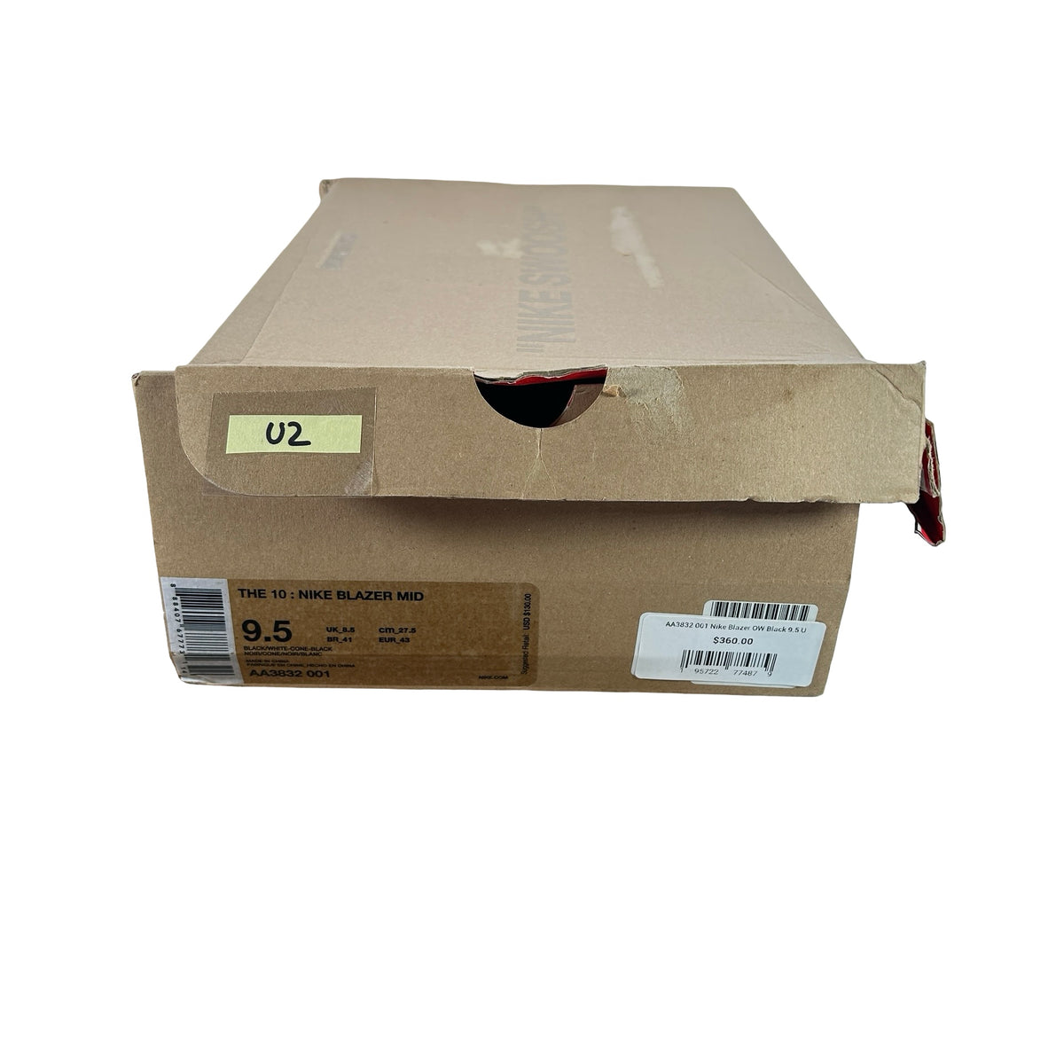 AA3832 001 Nike Blazer Off-White Black [USED] - 9.5 M (Used2)