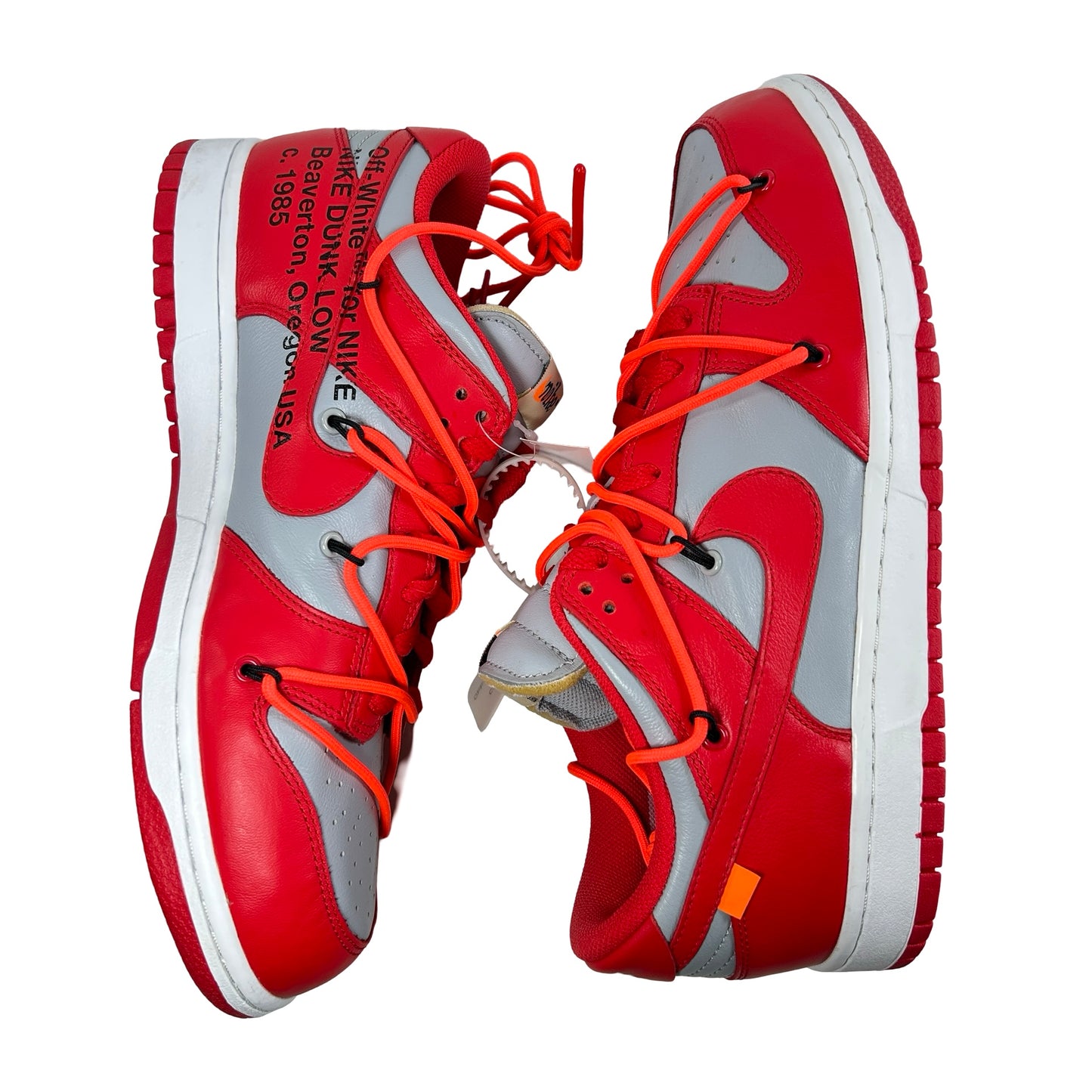 CT0856 600 Nike Dunk Low Off-White University Red [USED] - 10.5 M (VNDS)
