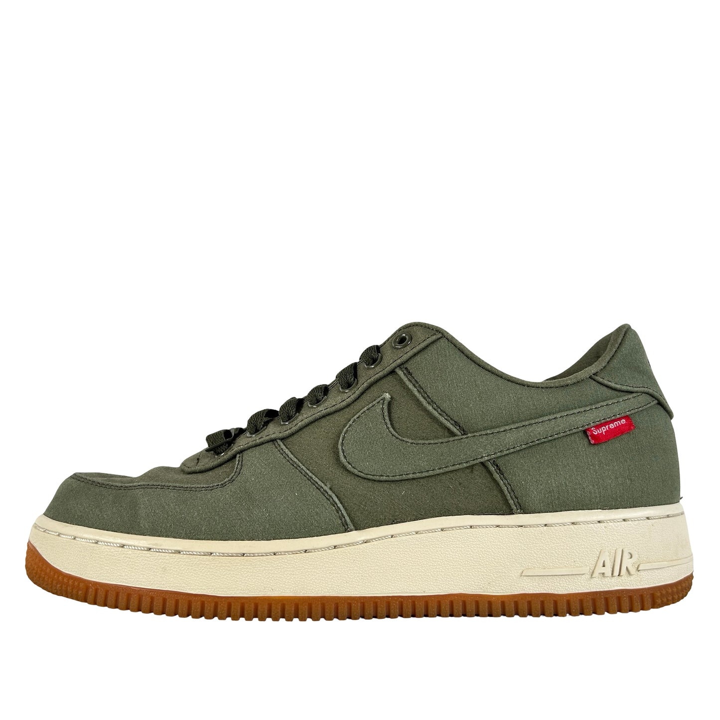 573488 300 Nike Air Force 1 Low Supreme Olive [USED] - 9 M (Used) (No Box)