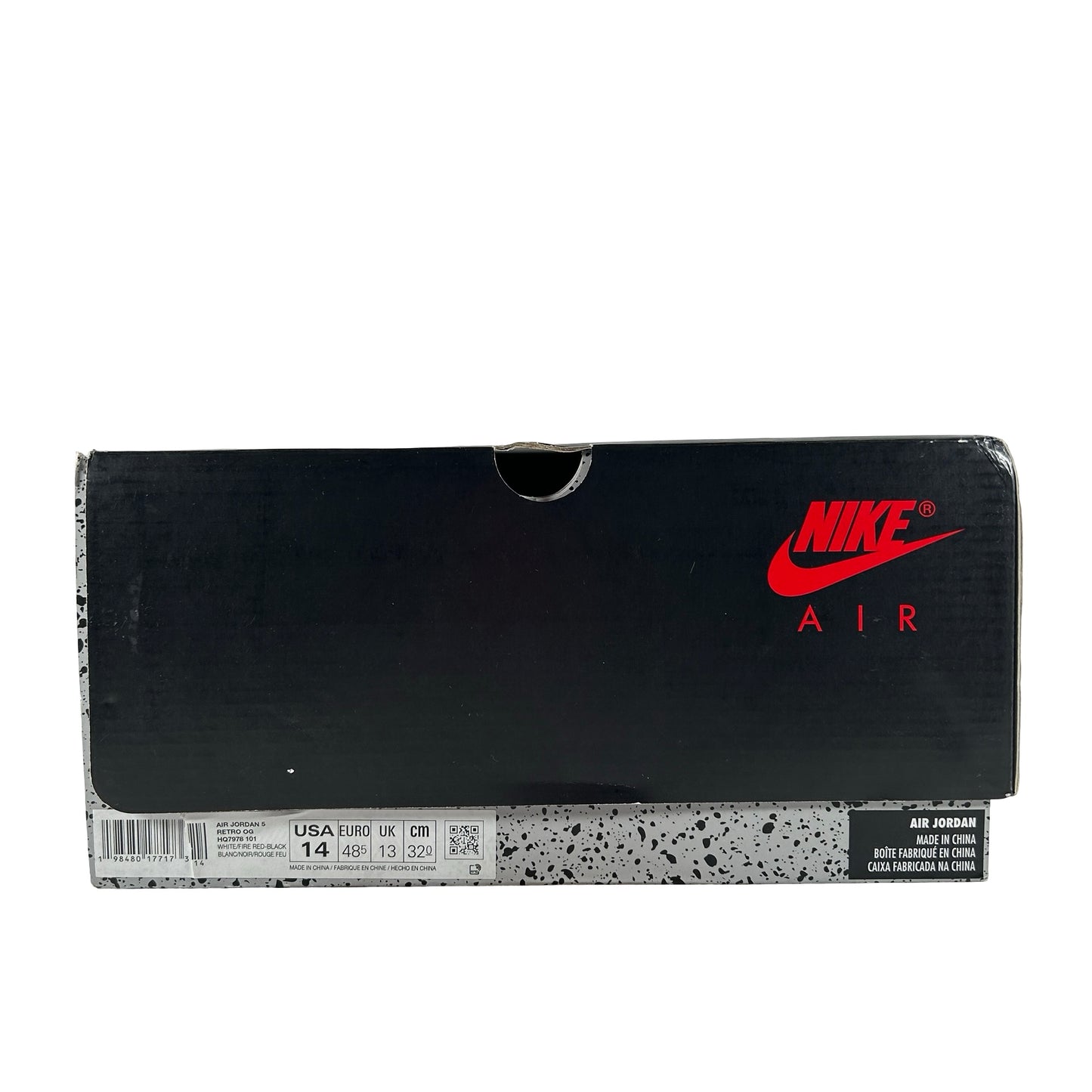 HQ7978 101 Jordan 5 Retro Fire Red Black Tongue (2025) [USED] - 14 M (Used)