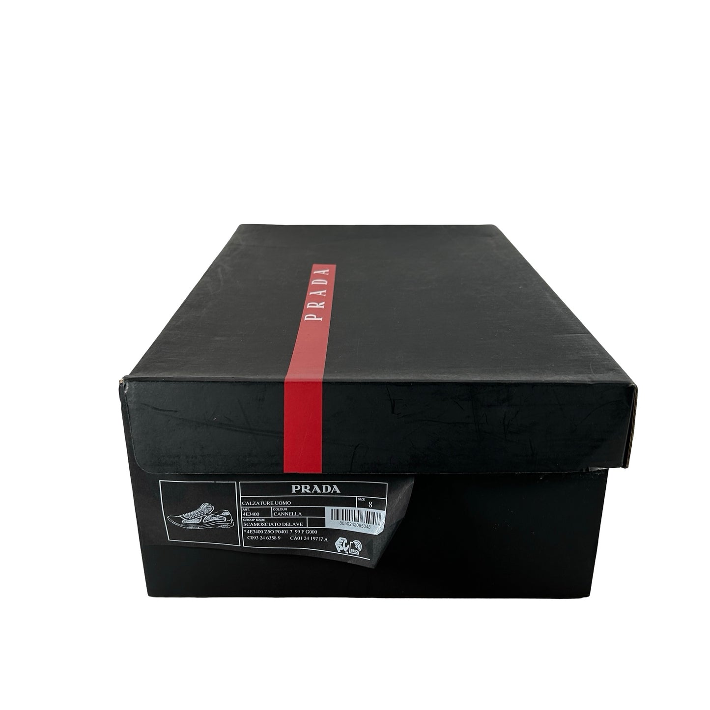 4E3400 Z50 F0401 Prada America's Cup Brown Suede