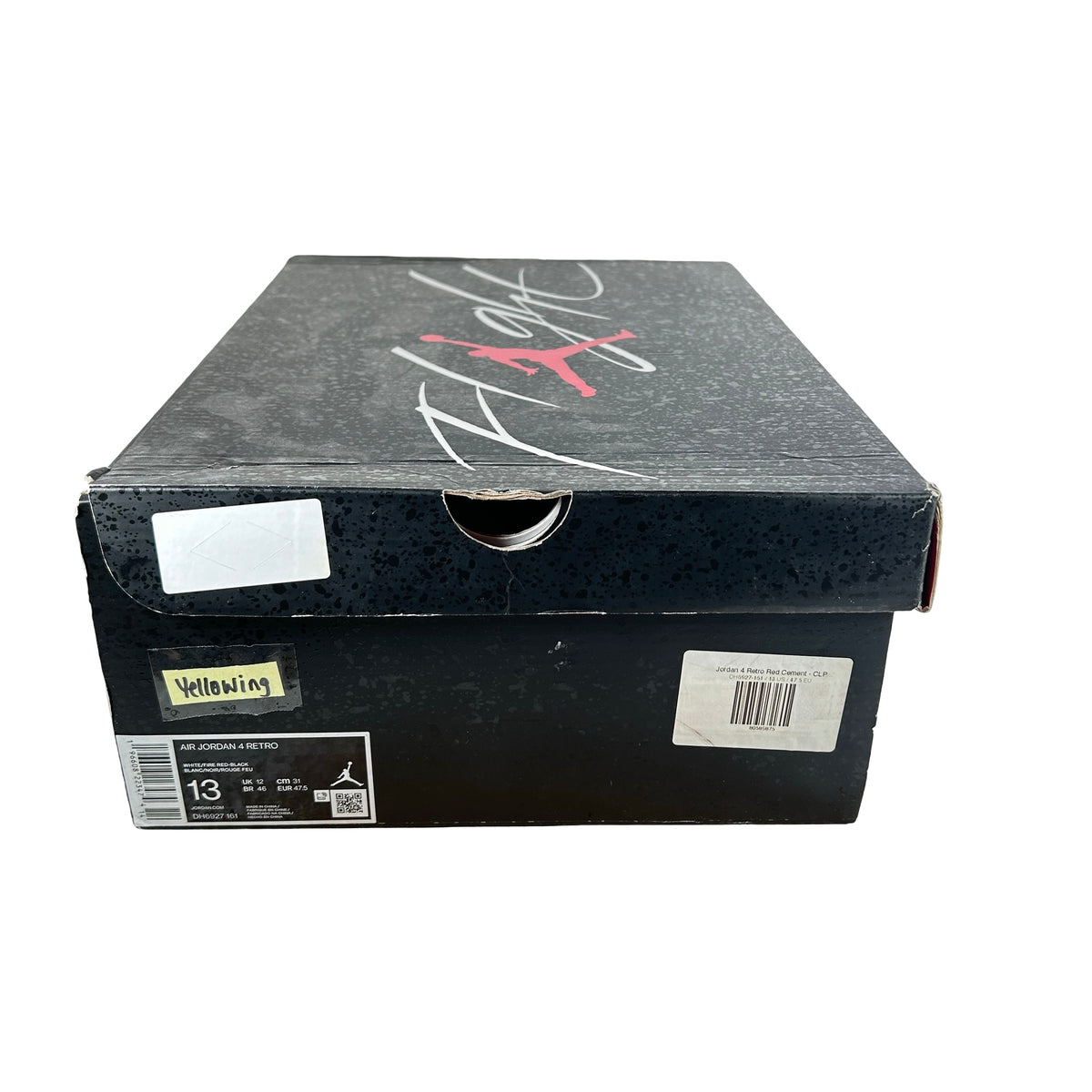 DH6927 161 Jordan 4 Retro Red Cement  - 13 M (Yellowing)