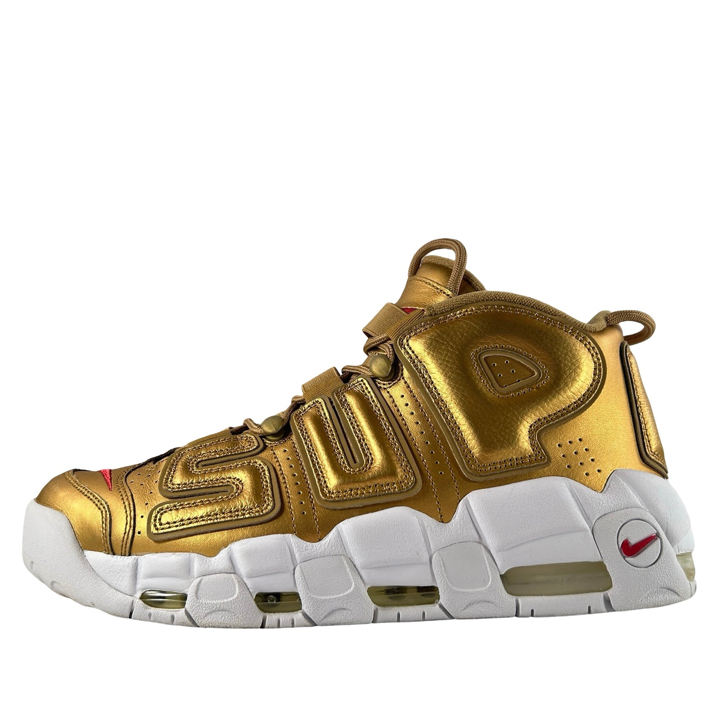 902290 700 Nike Air More Uptempo Supreme Suptempo Gold [USED] - 11.5 M (Used)