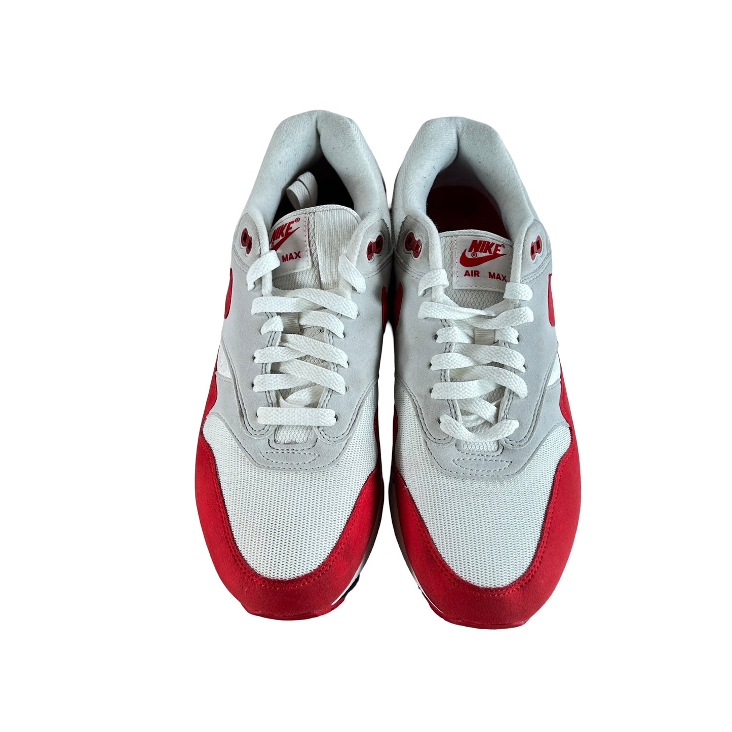 908375 103 Nike Air Max 1 Anniversary Red (2017/2018 Restock Pair) [USED] - 8.5 M (Used2)