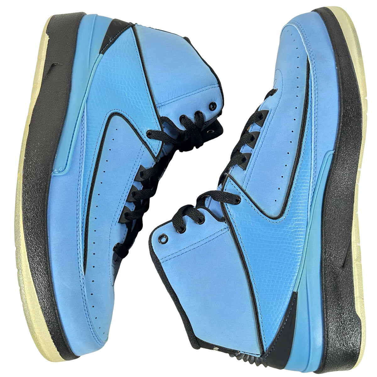 395709 401 Jordan 2 Retro QF Univ. Blue Black (2010) - 10 M (Yellowing)