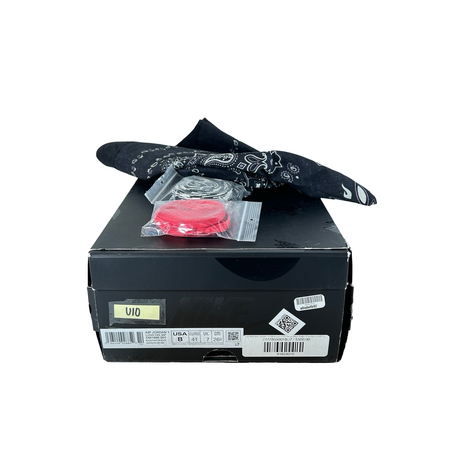 DM7866 001 Jordan 1 Retro Low OG Travis Scott Black Phantom [USED] - 8 M (Used10)