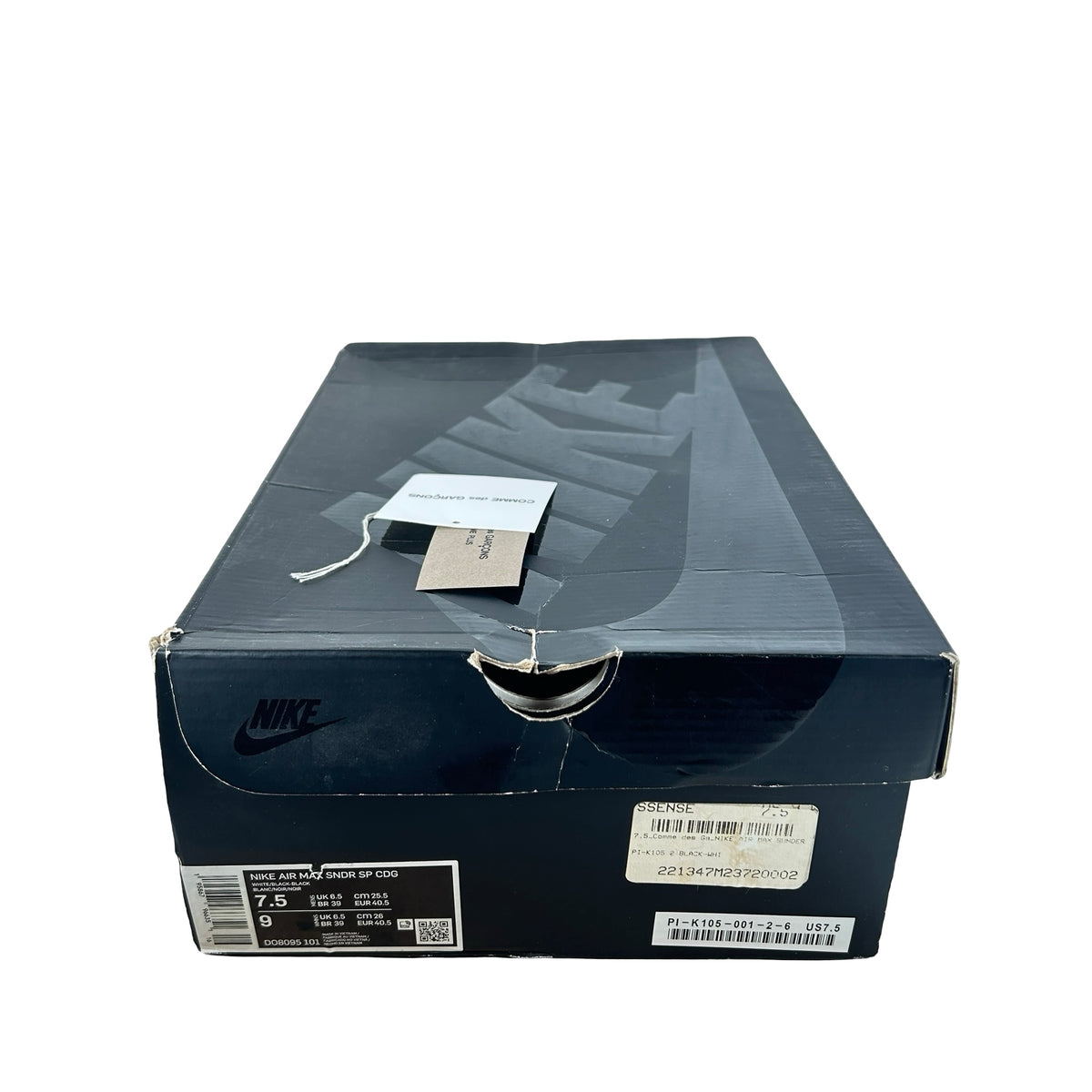 DO8095 101 Nike Air Max Sunder SP Comme des Garcons Homme Plus White Black [USED] - 7.5 M (Used)