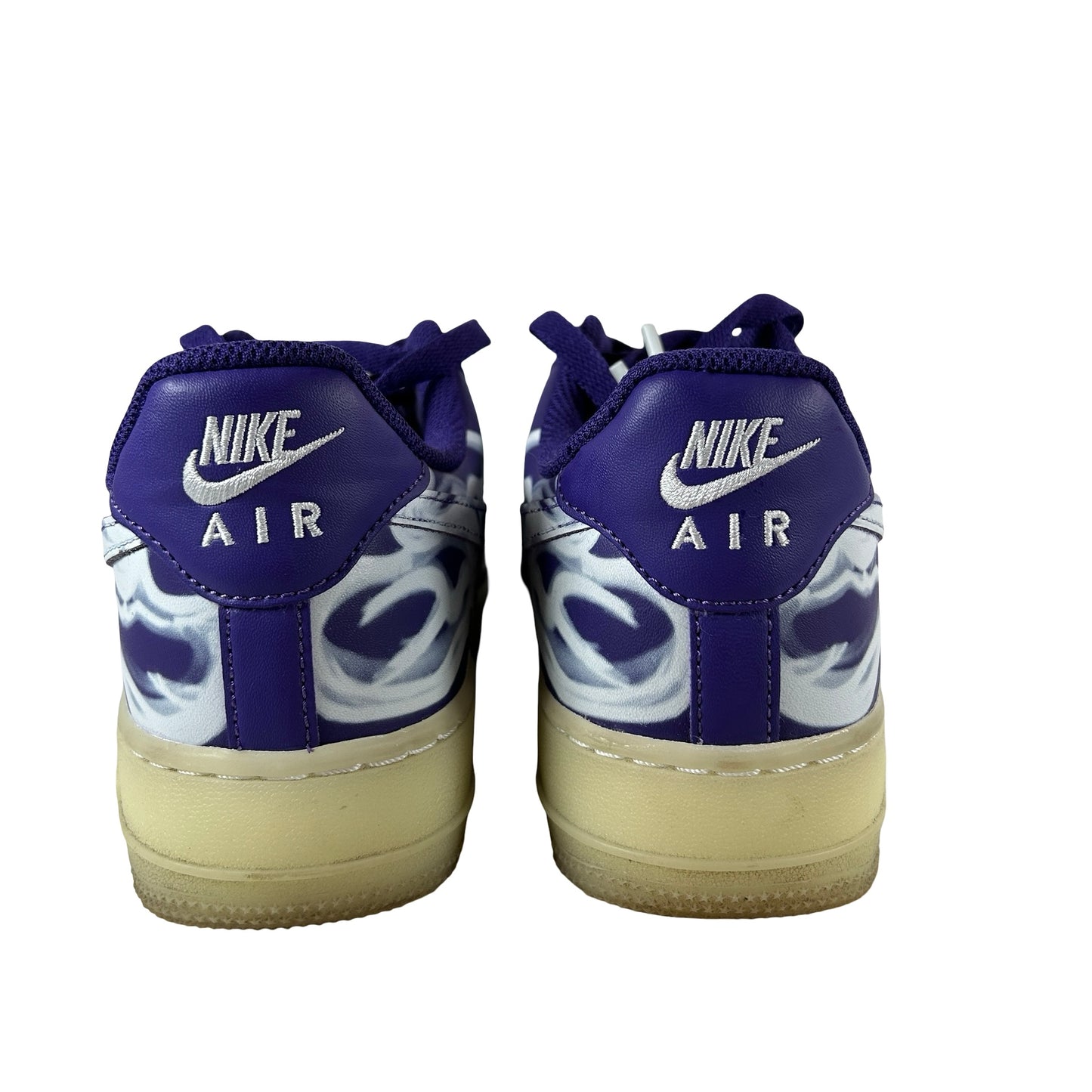 CU8067 500 Nike Air Force 1 Low '07 QS Purple Skeleton Halloween [USED] - 6 M (Used)