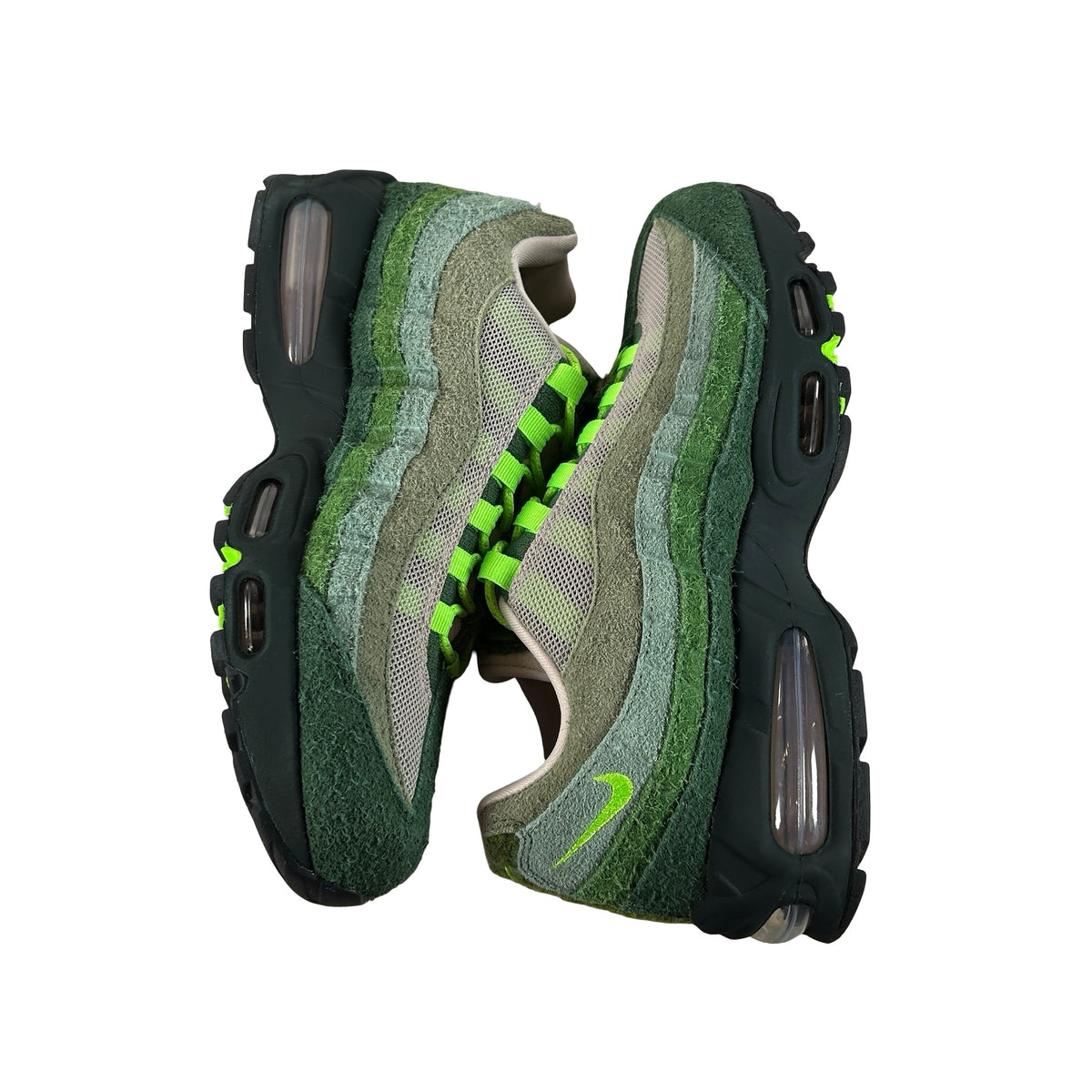IQ3986 300 Nike Air Max 95 Big Bubble Ducks of a Feather Oregon Ducks The Woods [USED] - 8.5 M (Used3)