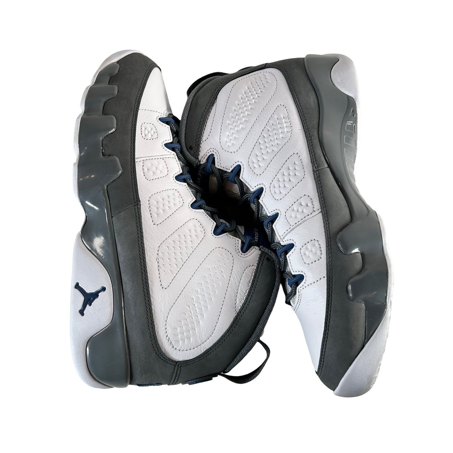 HV4794 100 Jordan 9 Retro Flint Grey French Blue (2026) [USED] - 10 M (Used)