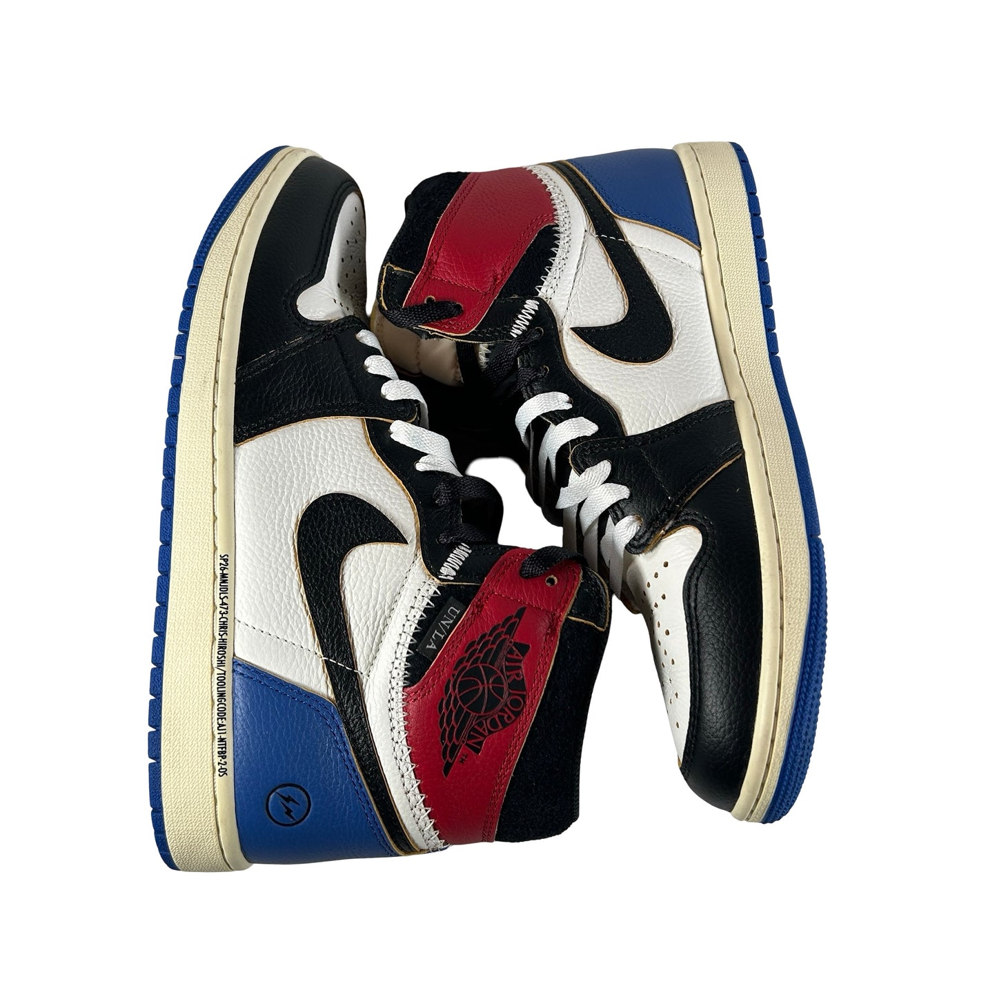 IO7847 002 Jordan 1 Retro High OG SP Fragment x Union LA Varsity Red Sport Royal [USED] - 8.5 M (Used)
