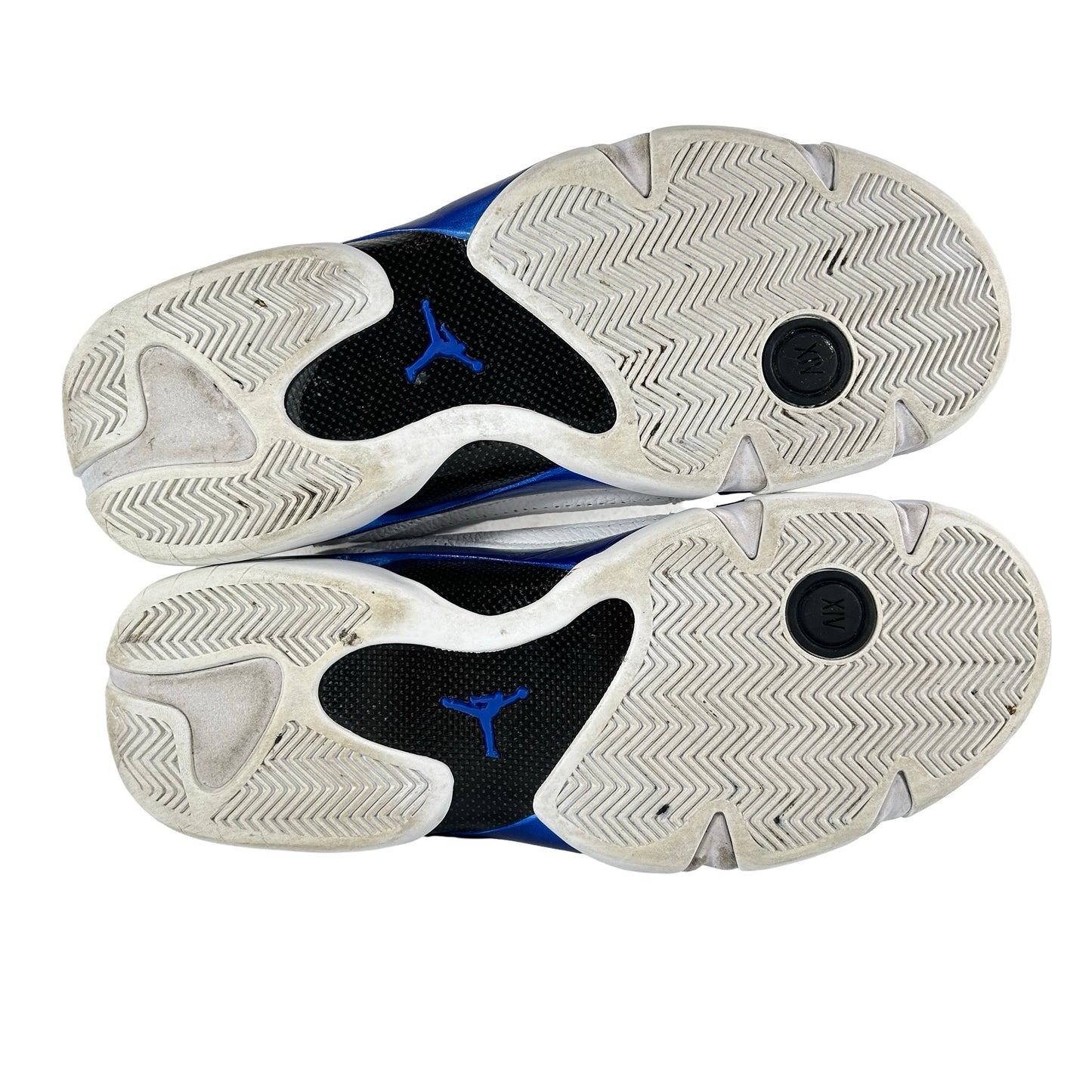 487471 104 Jordan 14 Retro White Hyper Royal [USED] - 14 M (Replace Box)