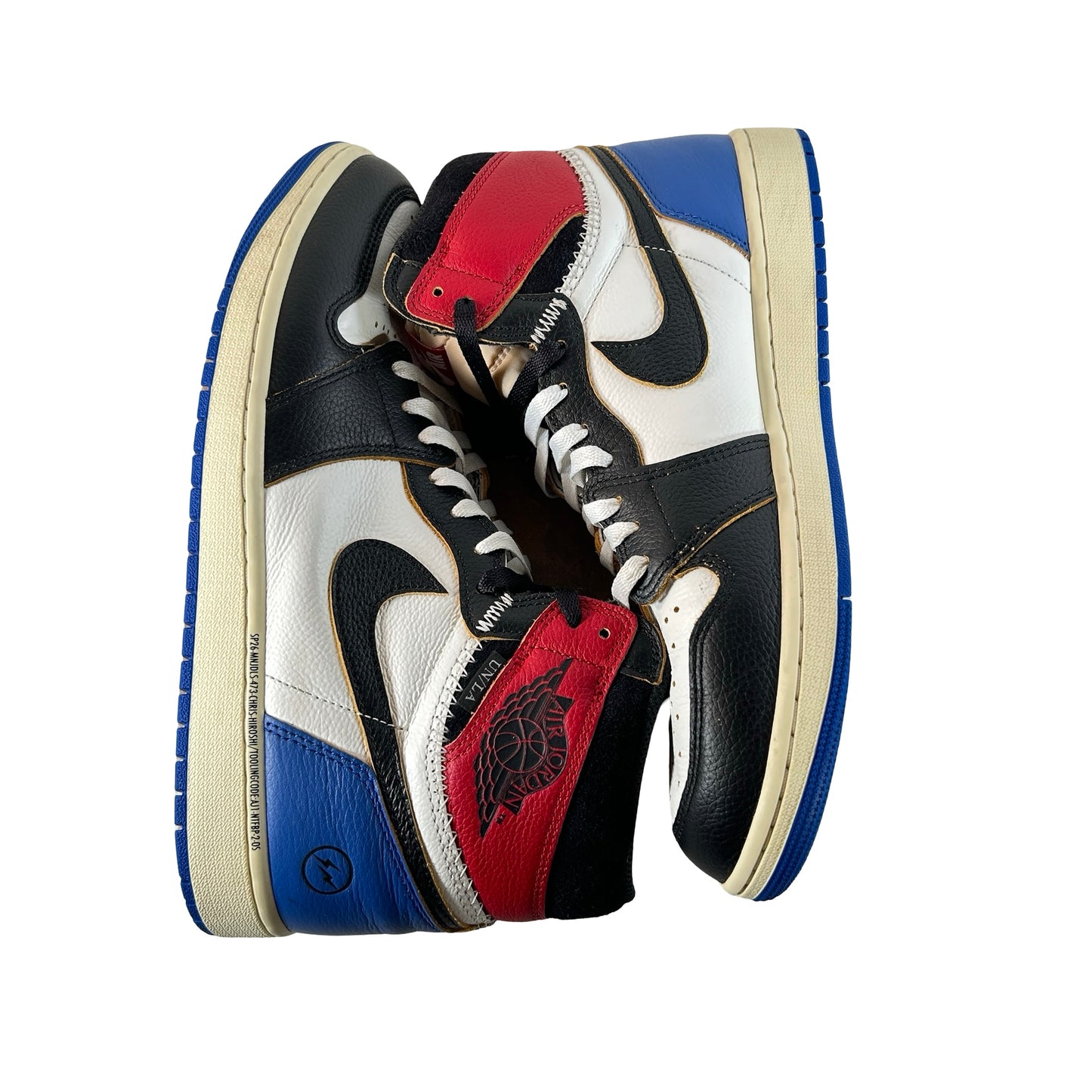 IO7847 002 Jordan 1 Retro High OG SP Fragment x Union LA Varsity Red Sport Royal [USED] - 12 M (Used5)
