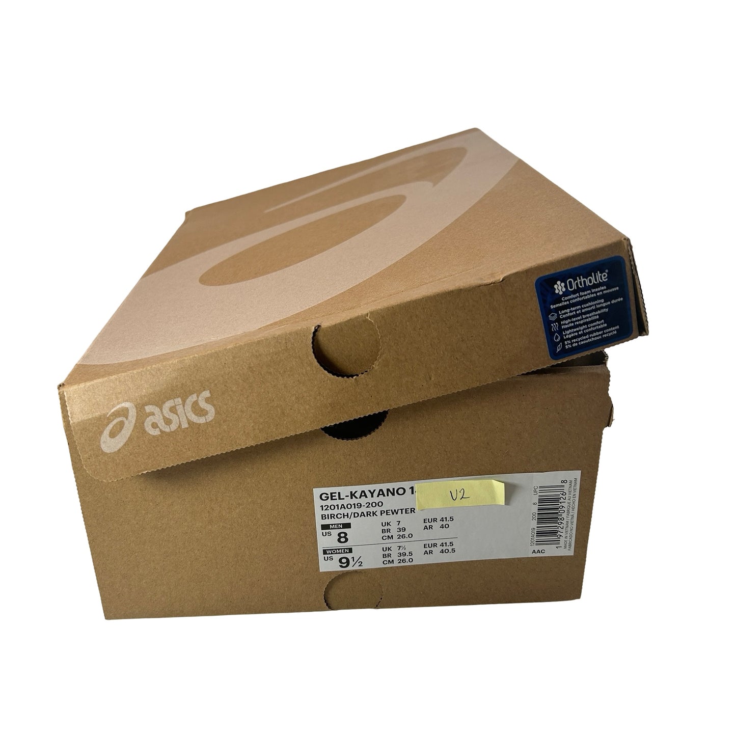 1201A019 200 ASICS Gel-Kayano 14 Birch Dark Pewter [USED] - 8 M (Used2)