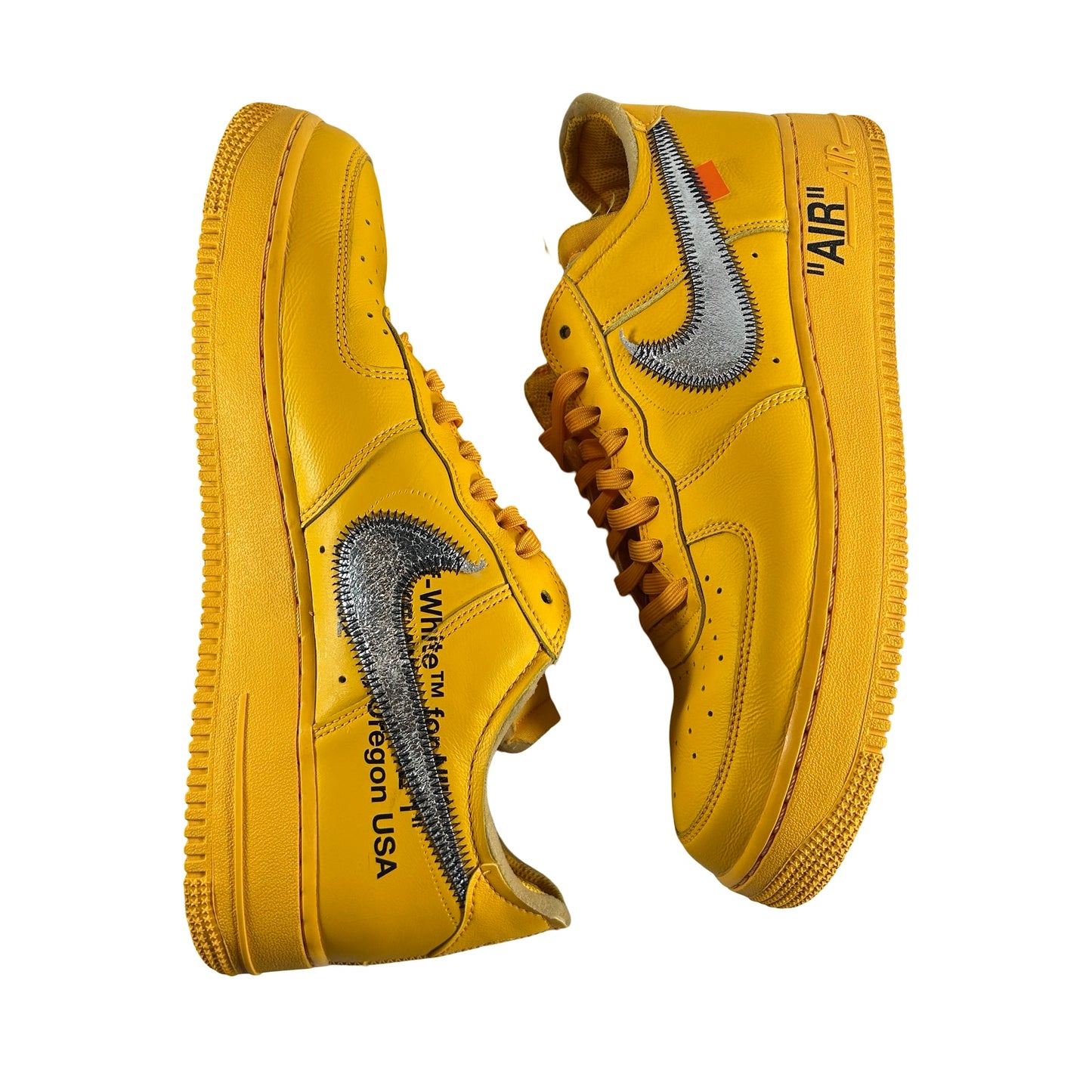 DD1876 700 Nike Air Force 1 Low Off-White ICA University Gold [USED] - 10.5 M (Used)