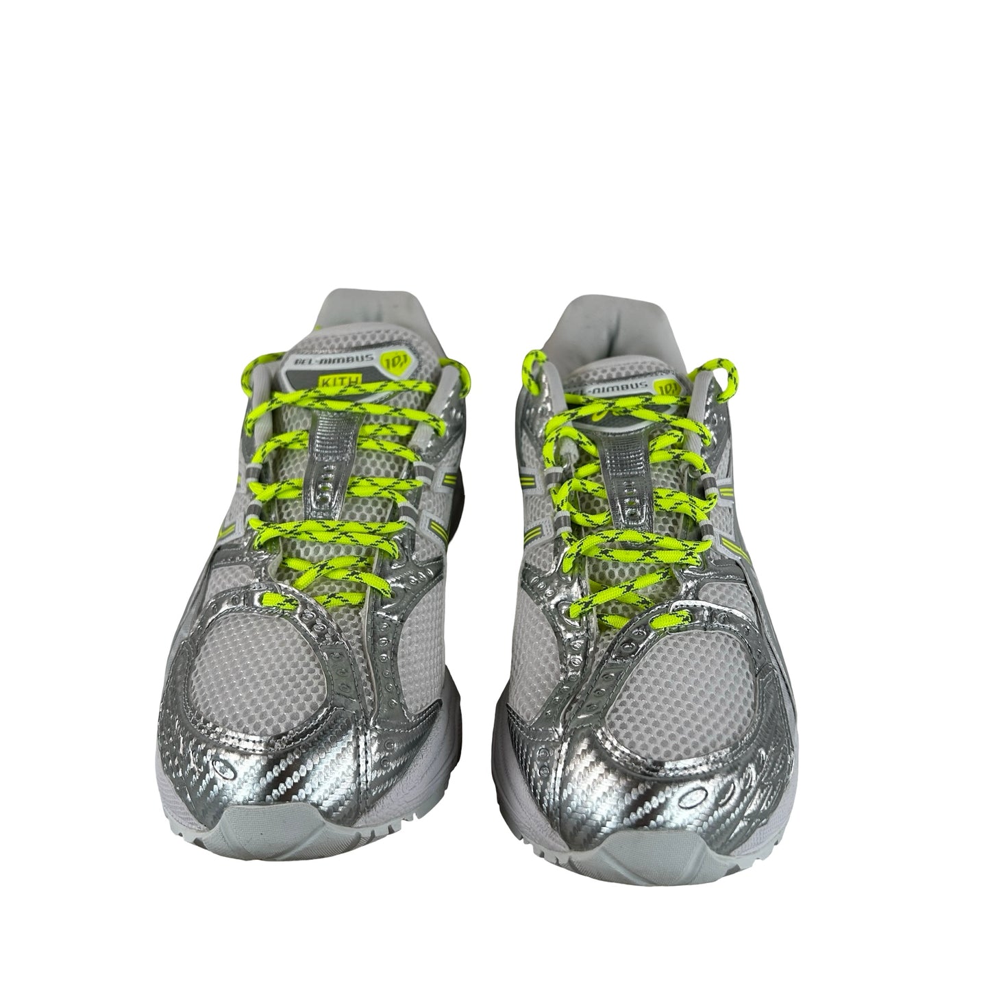 1203A844 100 ASICS Gel-Nimbus 10.1 Kith White Pure Silver [USED] - 9.5 M (Used) (No Box)