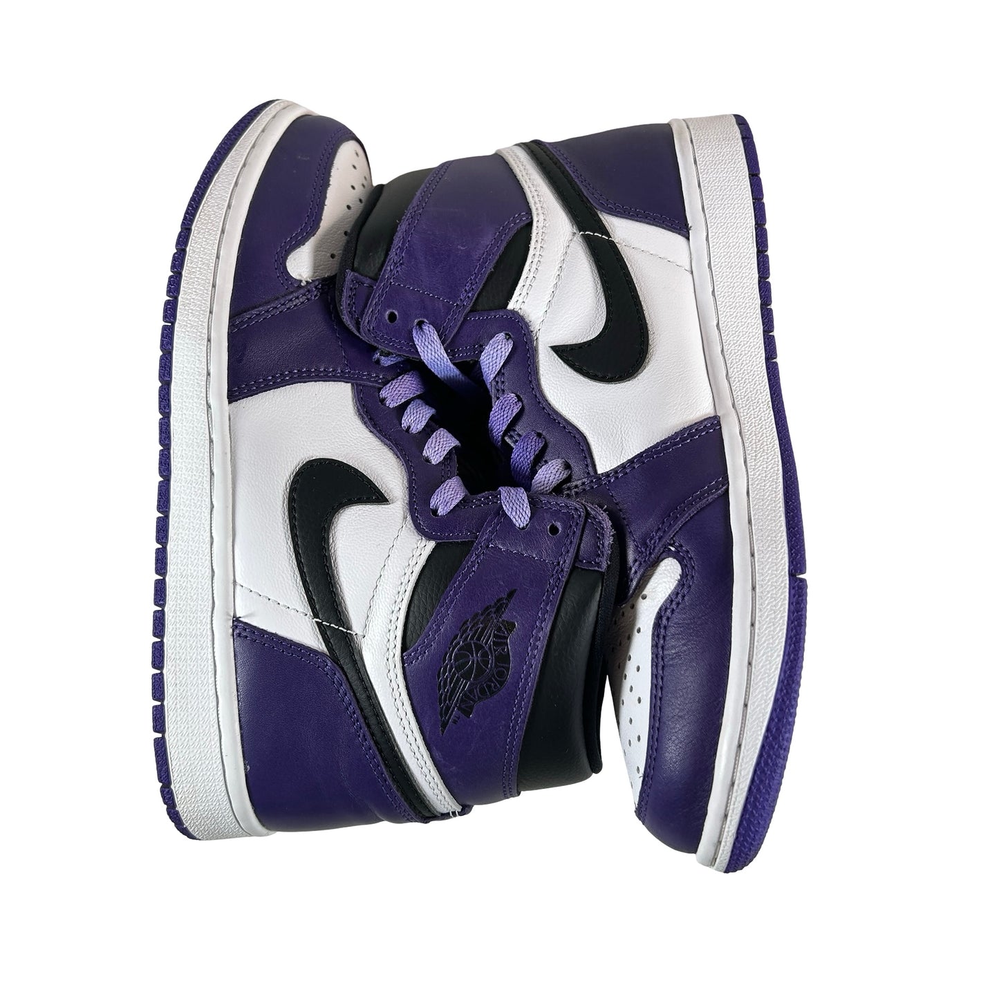 555088 500 Jordan 1 Court Purple [USED] - 7.5 M (Used) (No Box)
