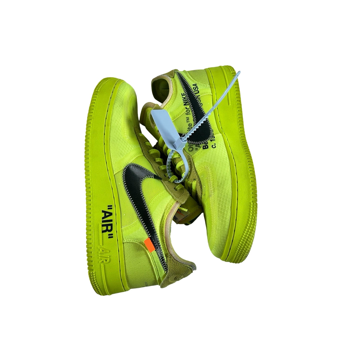 AO4606 700 Nike Air Force 1 Low Off-White Volt [USED] - 9 M (Used3)