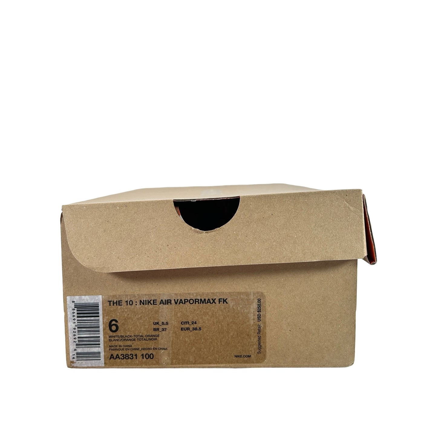 AA3831 100 Vapormax Off-White White [USED] - 6 M (Used)