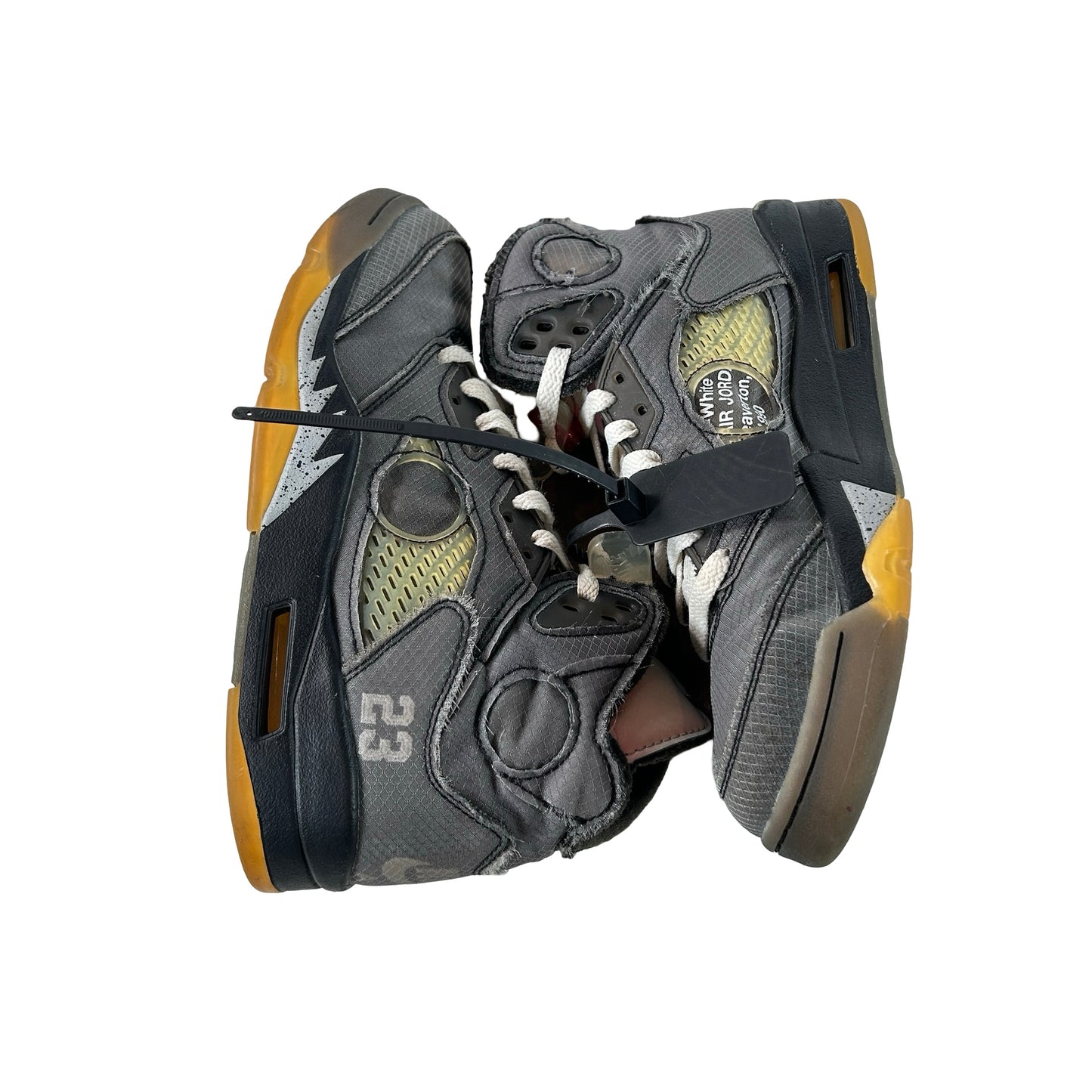 CT8480 001 Jordan 5 Off-White Black [USED] - 7.5 M (Used7)