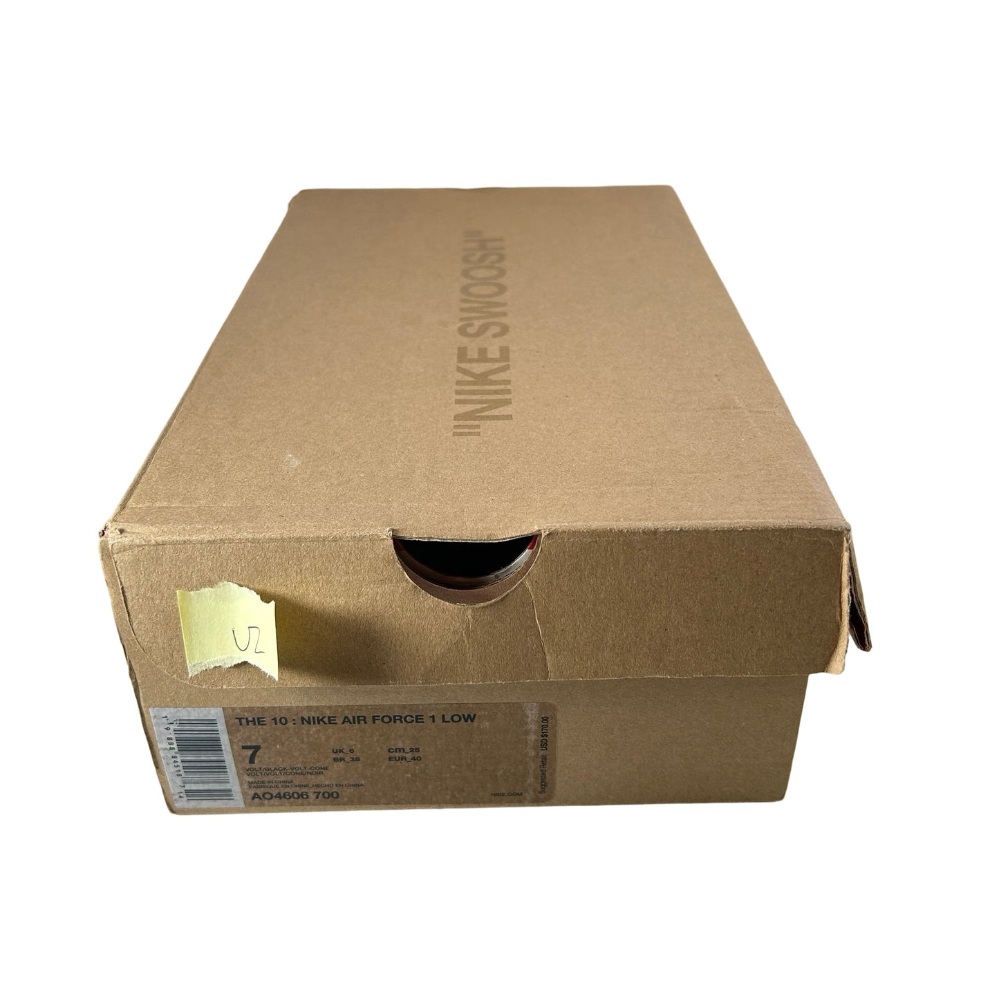 AO4606 700 Nike Air Force 1 Low Off-White Volt [USED] - 7 M (Used2)