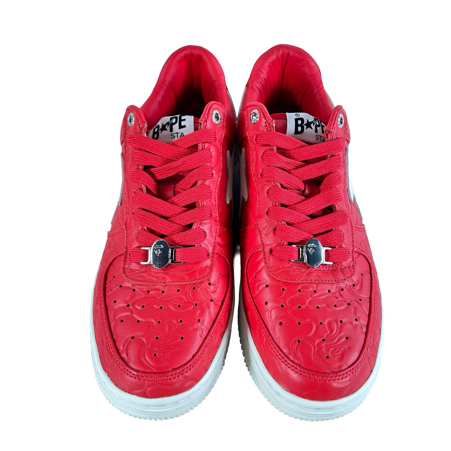 001FWJ801052 RED A Bathing Ape Bape Sta Low #3 Line Camo Red [USED] - 9.5 M (Used) (No Box)